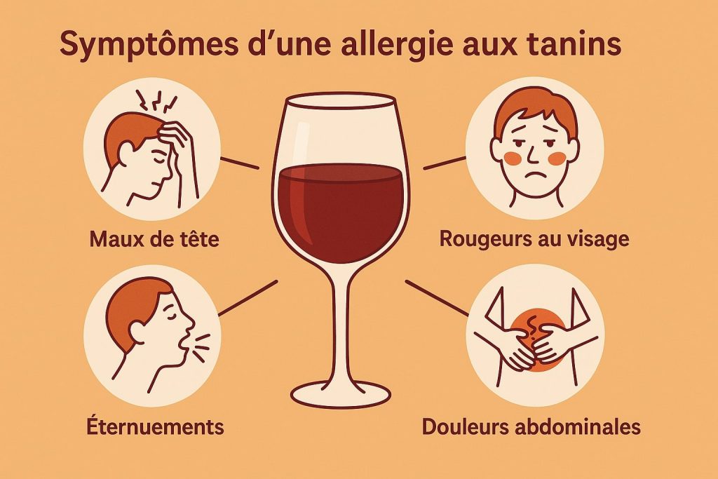 allergie tanin signes