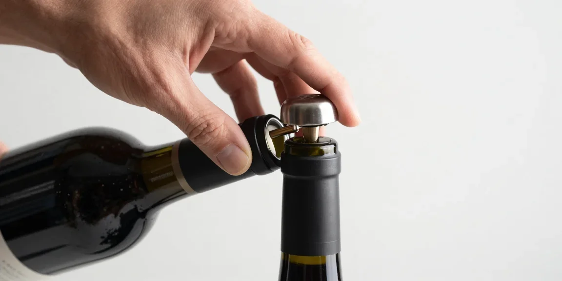 capsule a vis bouteille vin blanc moderne