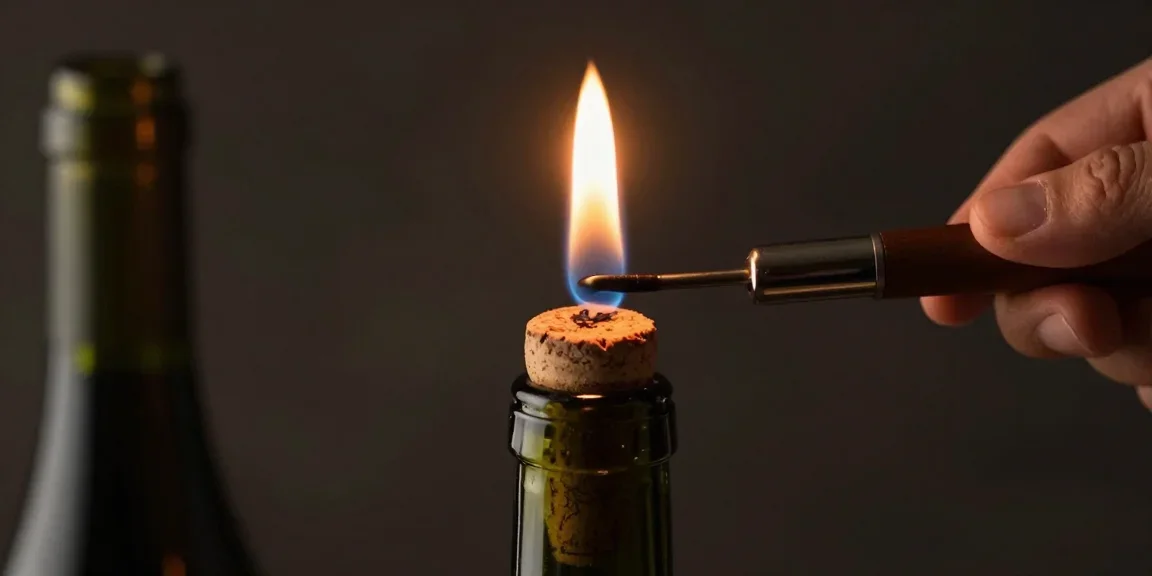 ouvrir bouteille vin briquet