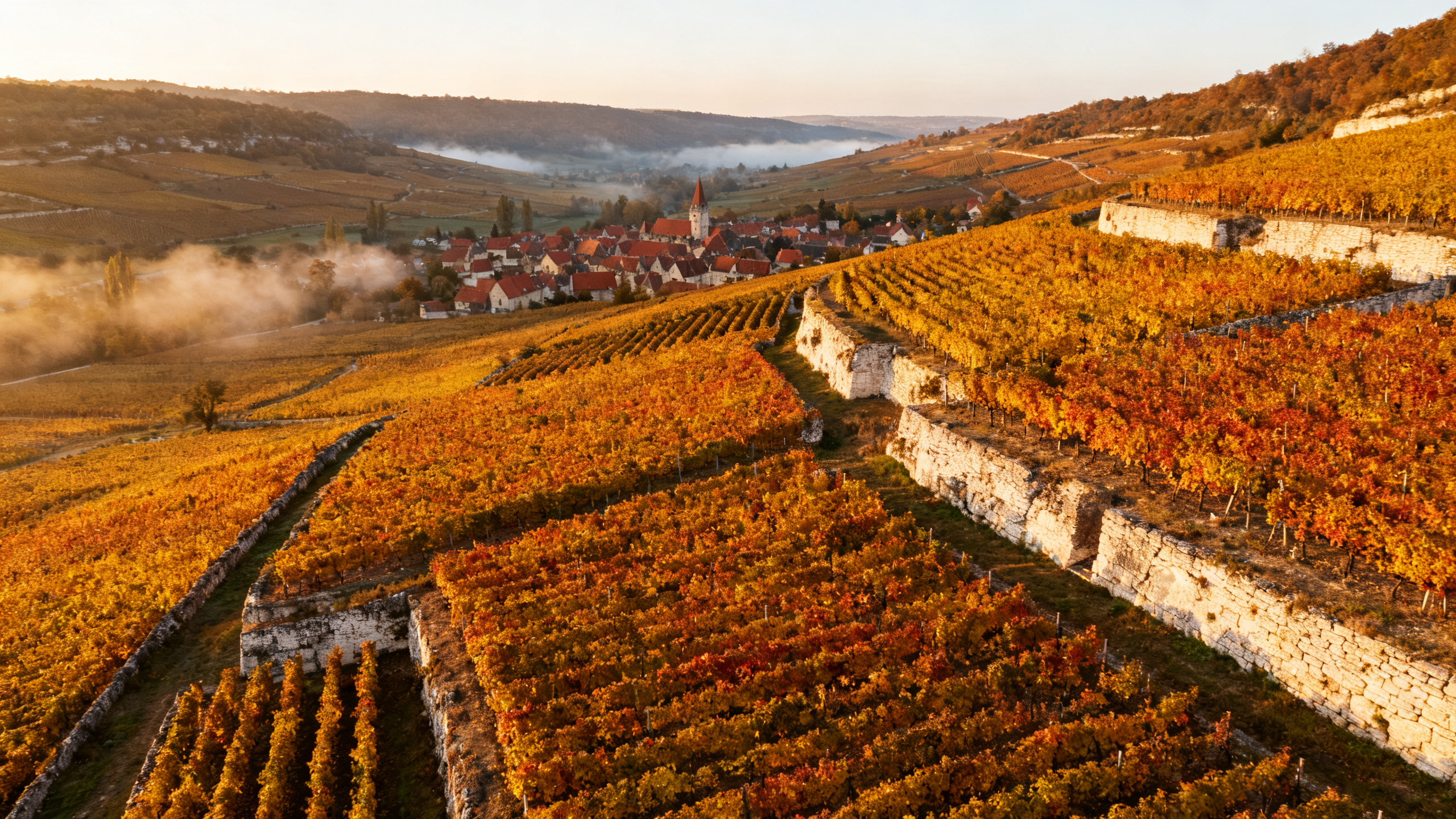 Vignoble Bourgogne Côte d Or automne — millésimes France