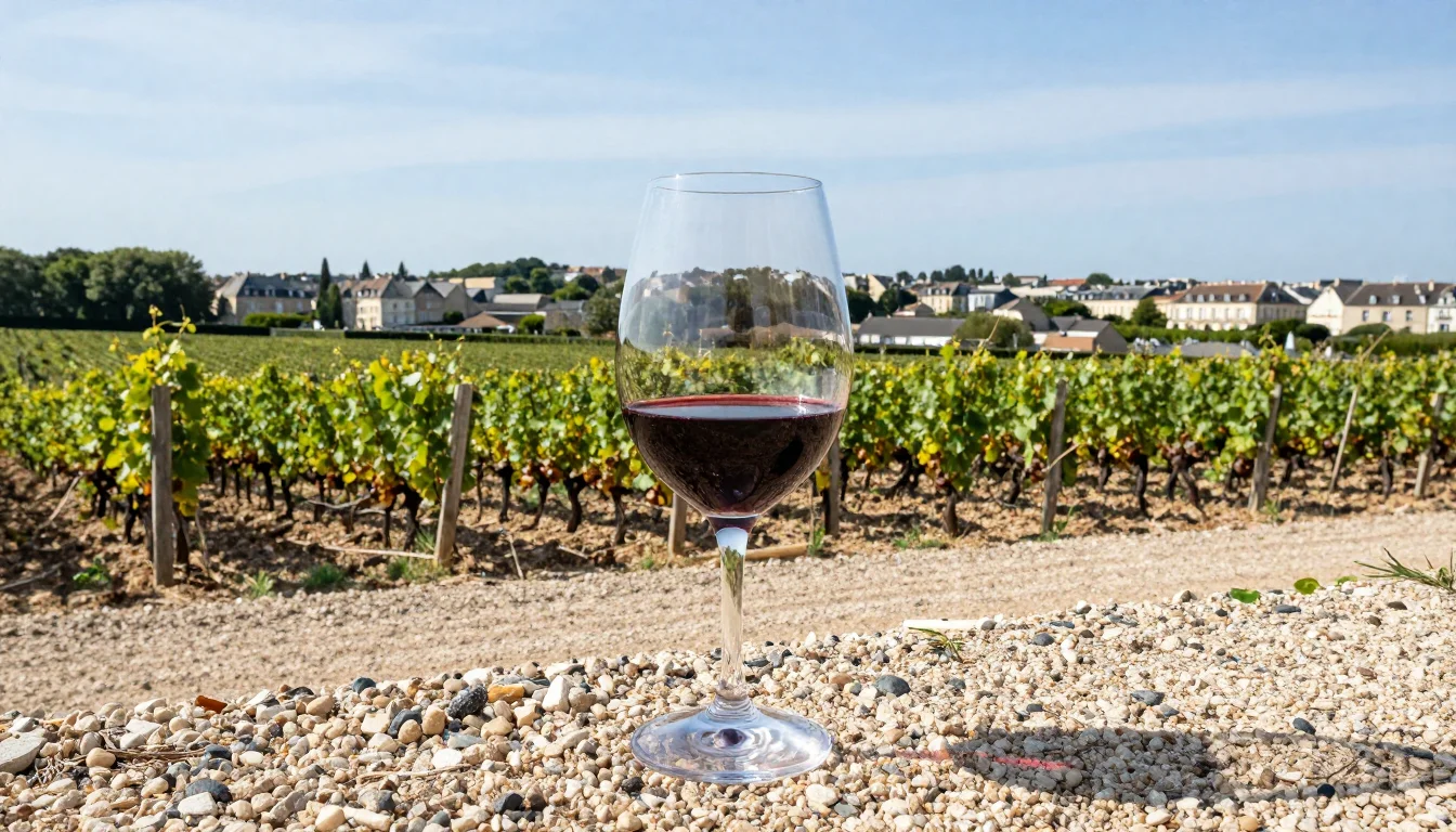 Dégustation d'un grand Pessac-Léognan rouge dans un verre a bordeaux
