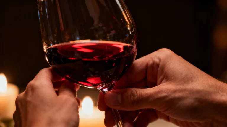Allergie au Vin Rouge : Tanins, Histamine et Solutions Mains tenant un verre de vin rouge, allergie aux tanins