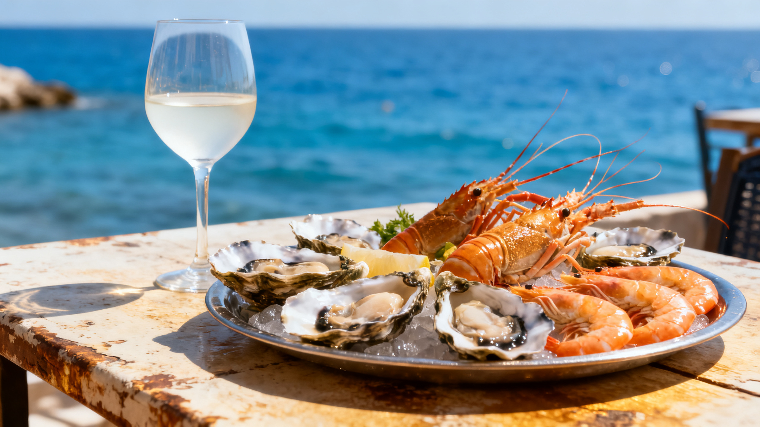 Fruits de mer et Assyrtiko