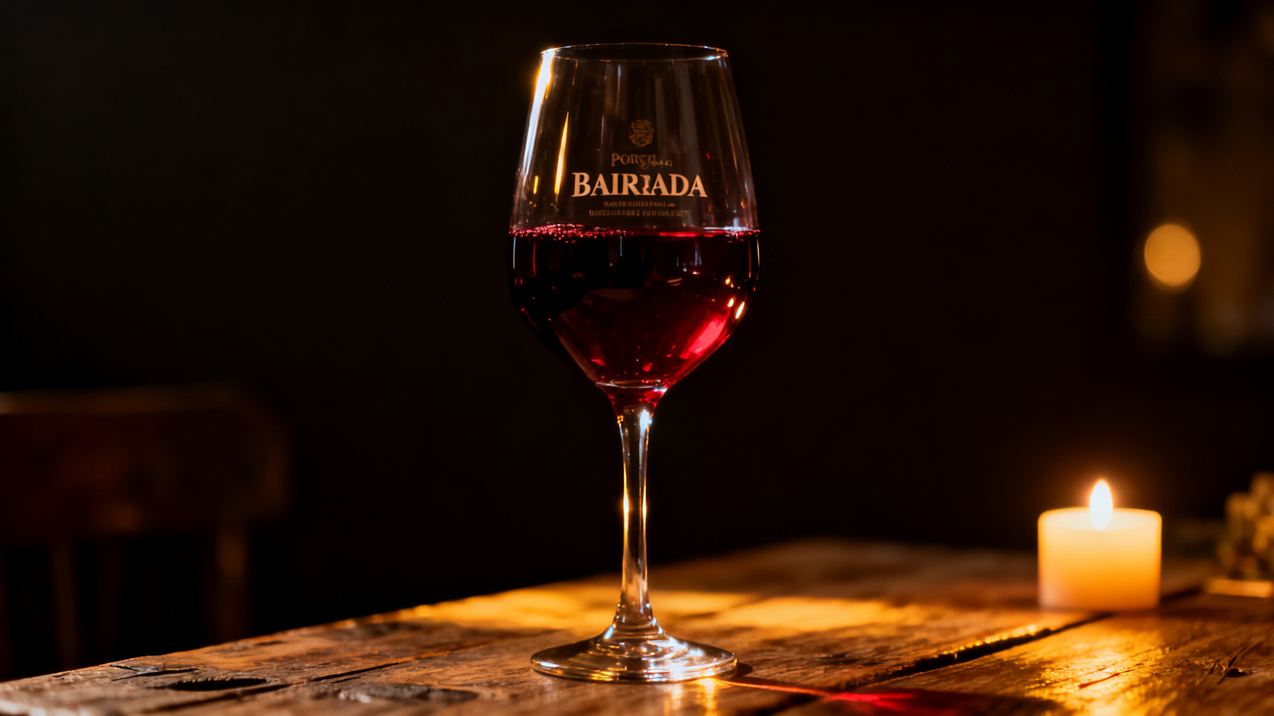 Verre de vin rouge Baga, cépage emblématique de Bairrada au Portugal