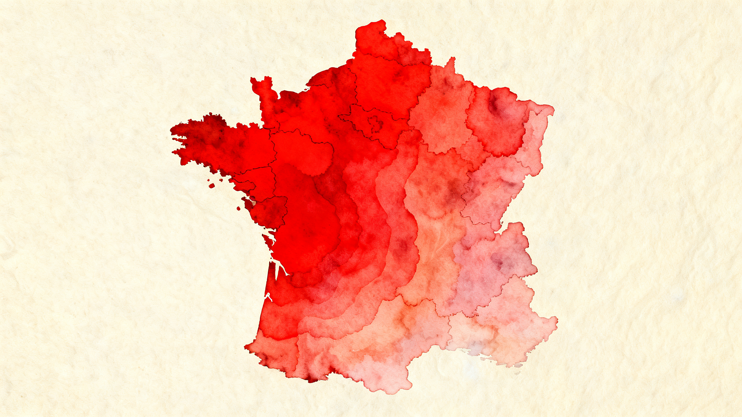 Carte stylisée des régions viticoles françaises concernées par l'arrachage 2026