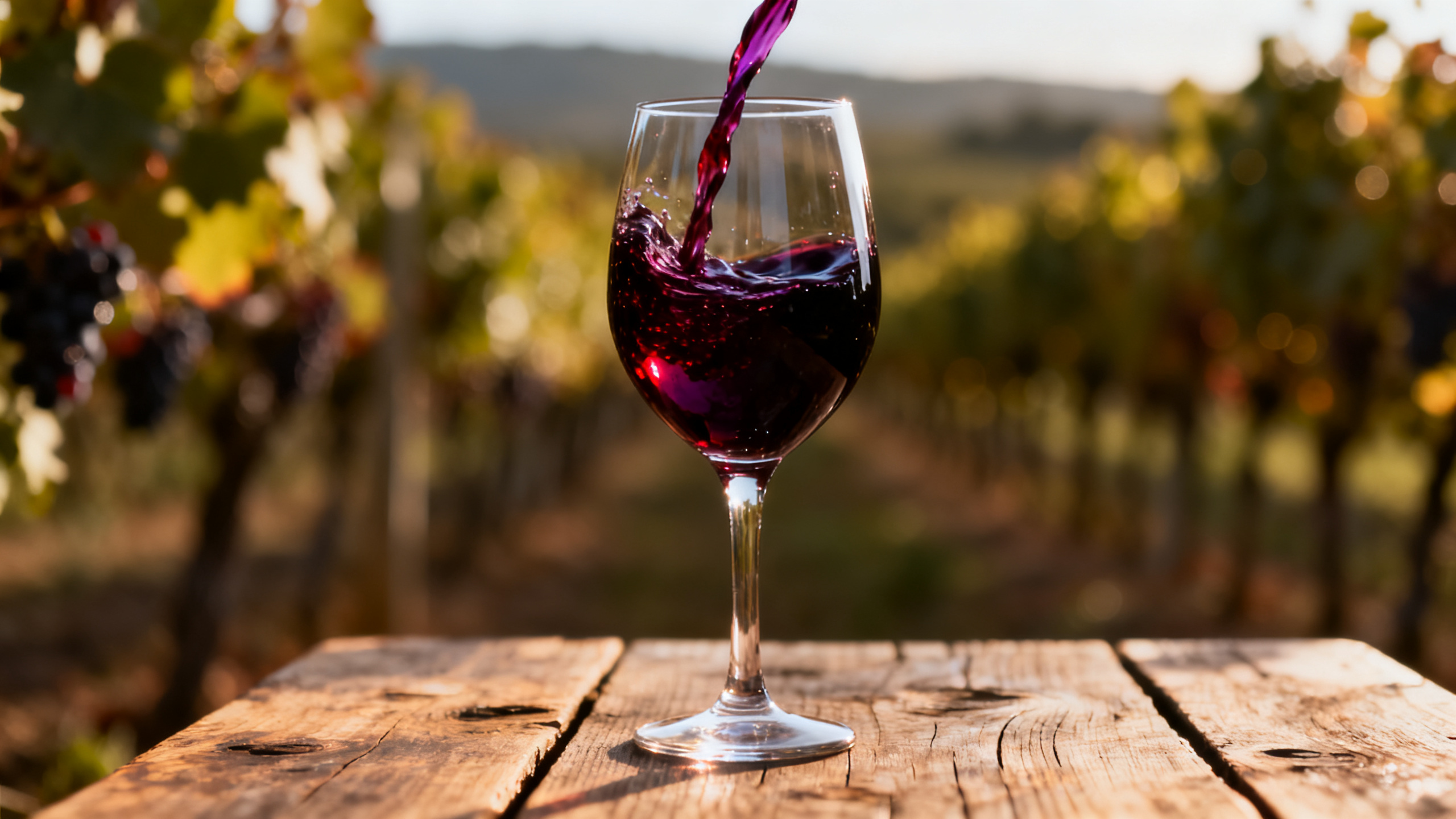 Verre de Carménère chilien — robe pourpre intense avec reflets violets