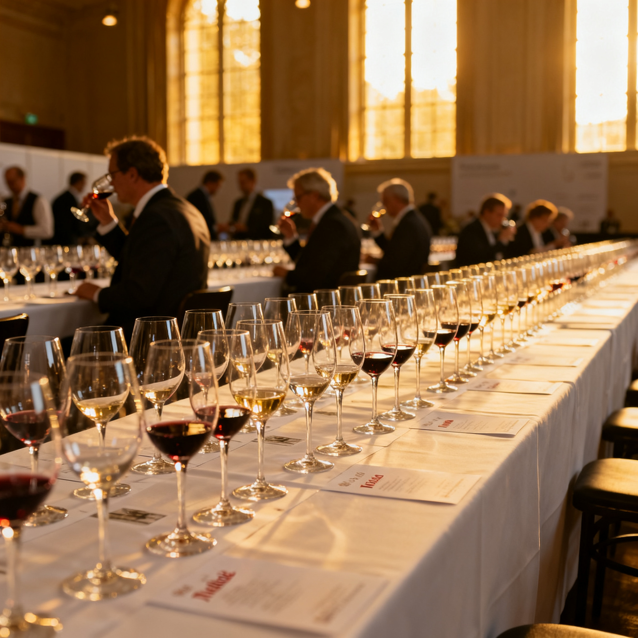 Salle de dégustation du DWWA 2026 : 246 juges, 16 700 vins, 57 pays