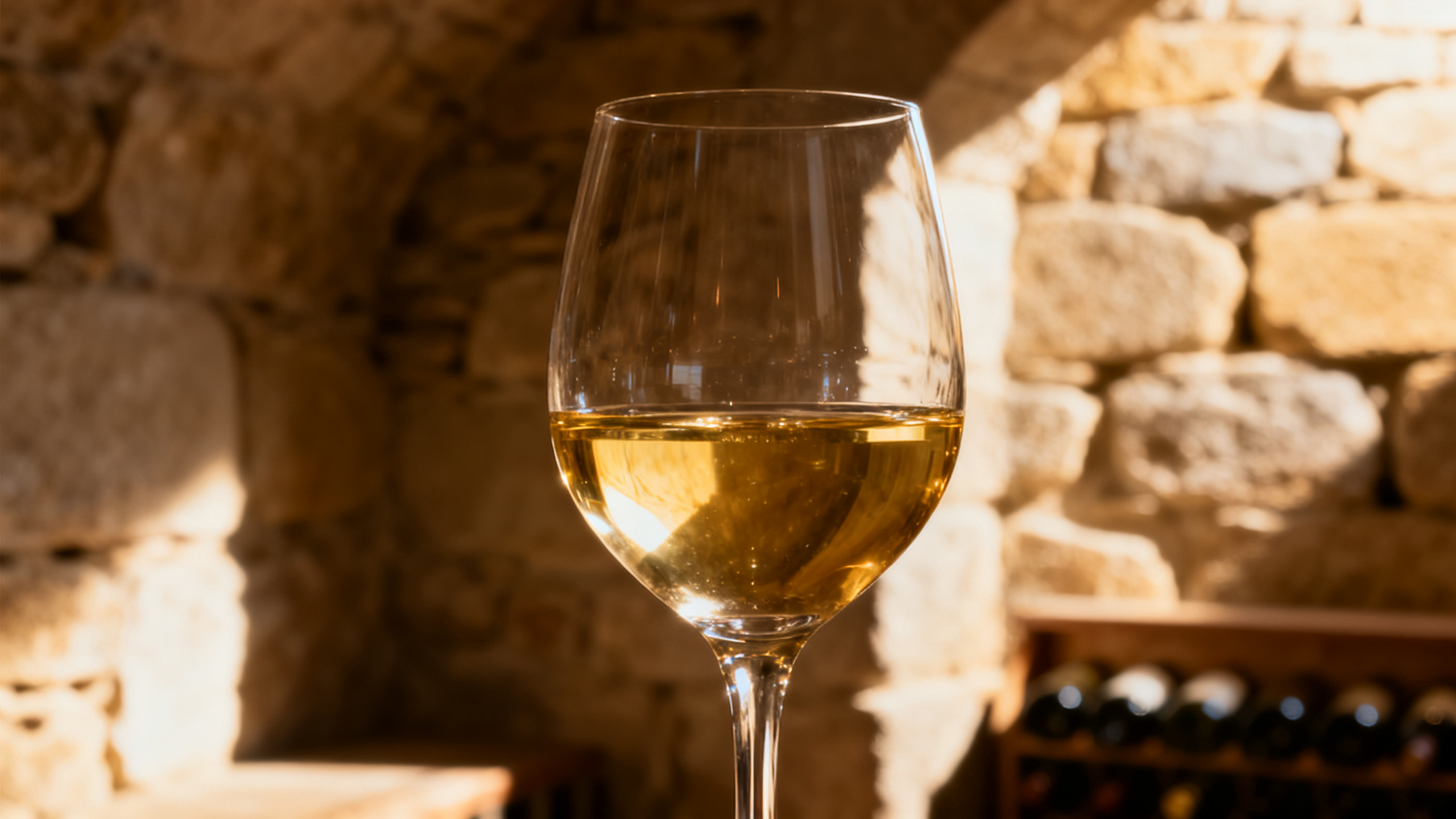 Verre de Furmint doré — vin blanc de Tokaj