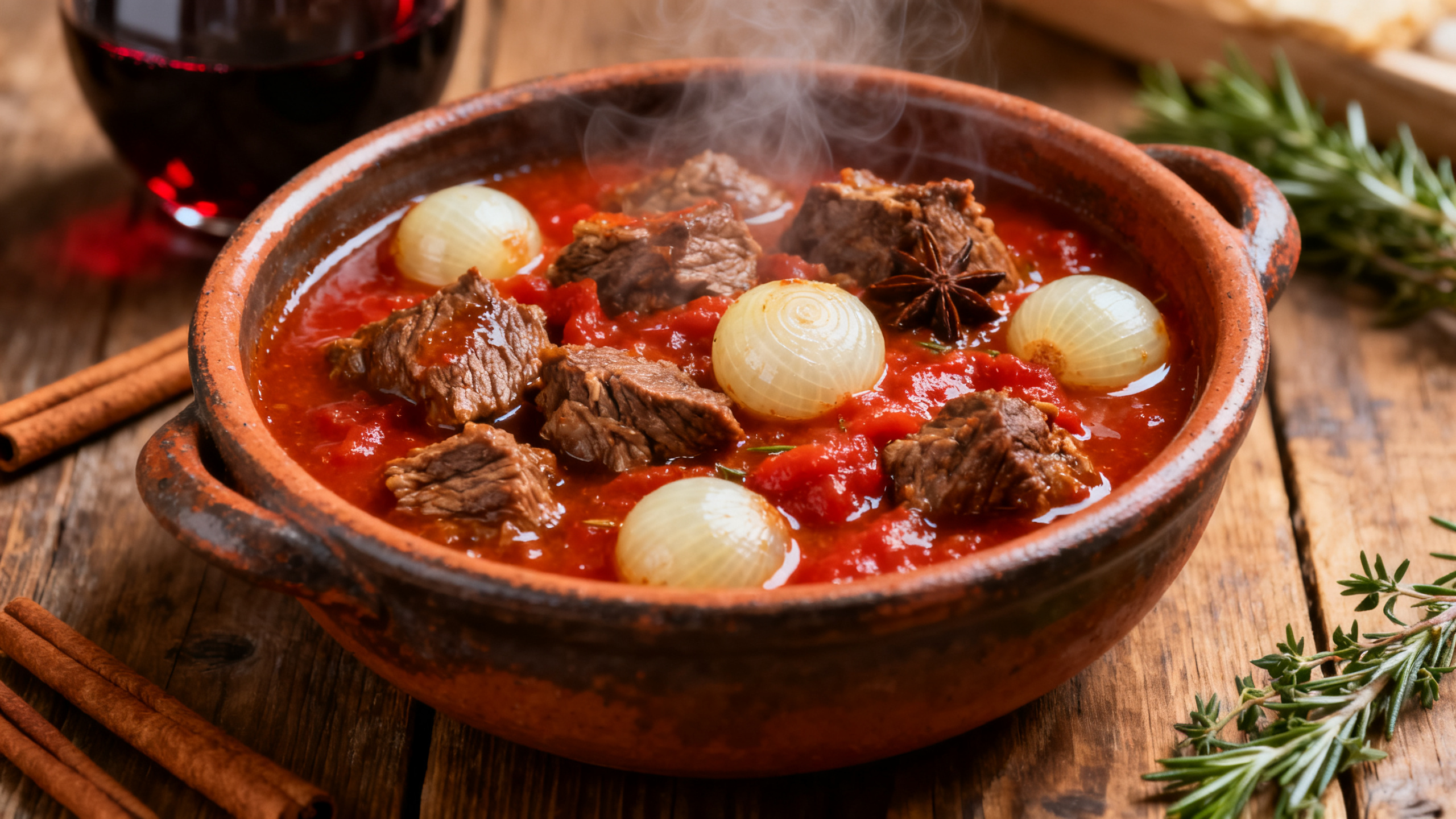 Bœuf à la sauce tomate accord Xinomavro