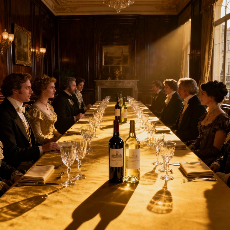 Il y a 50 ans, le Jugement de Paris humiliait la France — et ça a tout changé Dégustation à l aveugle du Jugement de Paris 1976, salon élégant, bouteilles Cabernet Sauvignon et Chardonnay