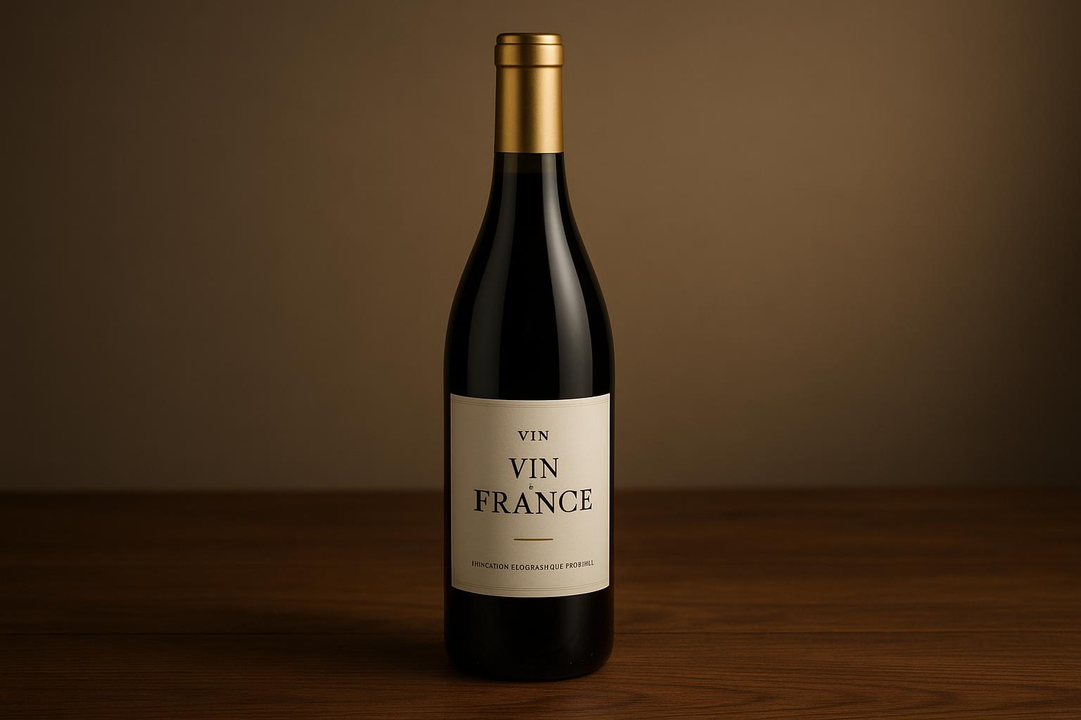 Bouteille de Vin de France Château Lafleur 2025 — étiquette élégante