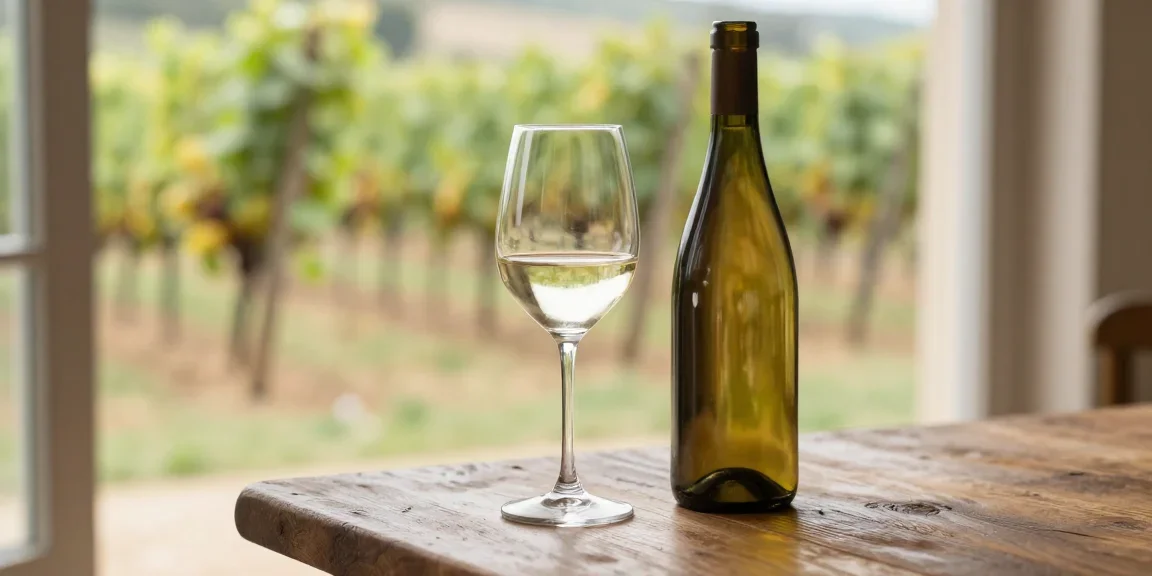 Verre de vin blanc sec autrichien, Grüner Veltliner en dégustation