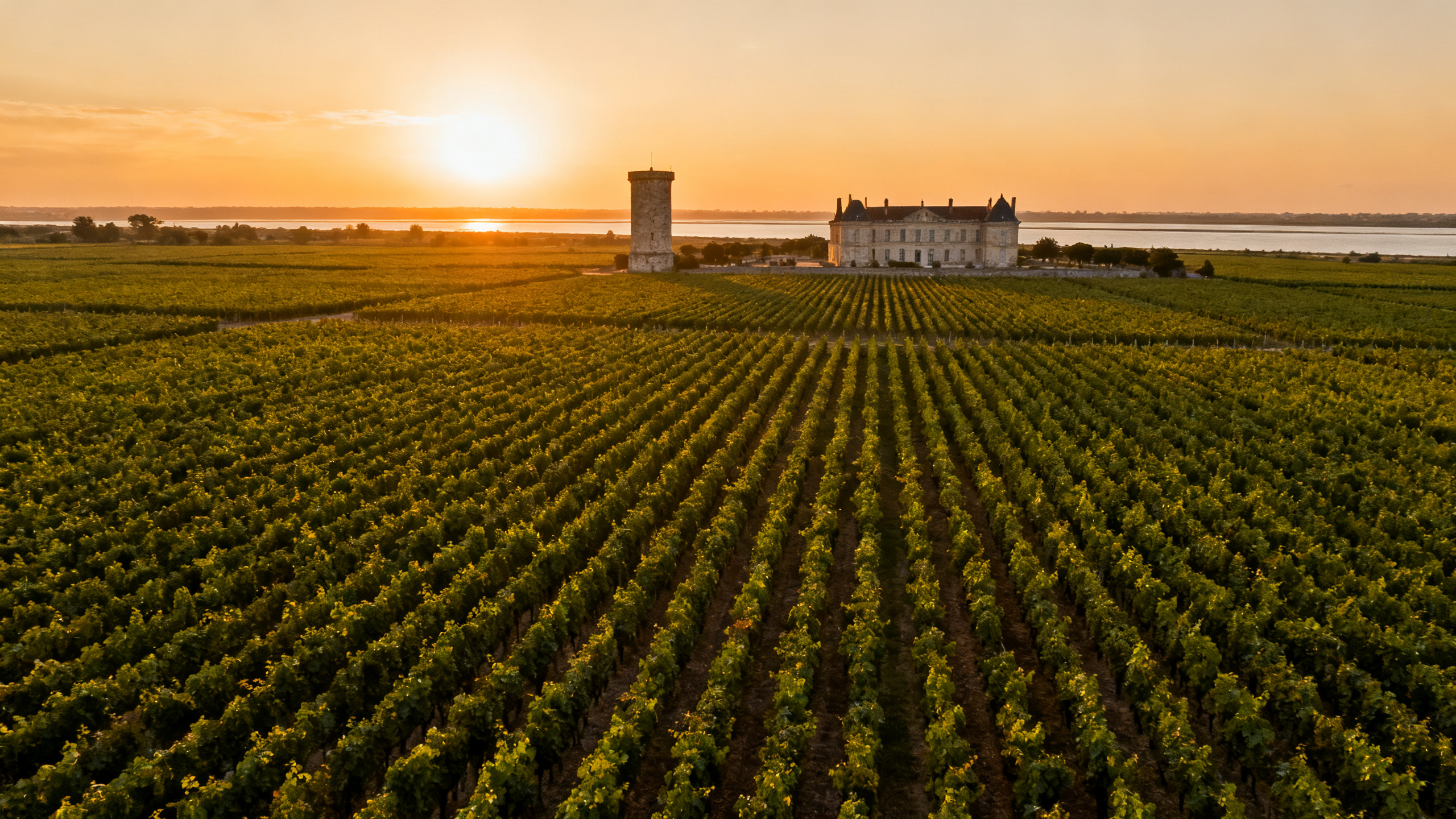 Vue aérienne vignobles Médoc Bordeaux primeurs 2025