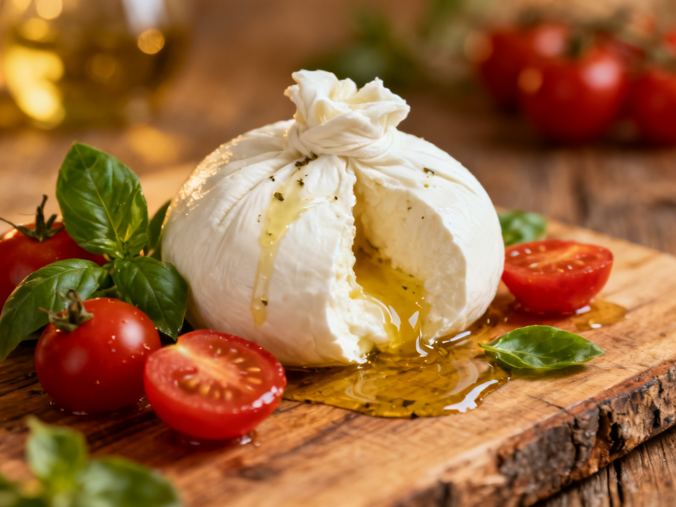 Burrata di Andria accord Primitivo di Manduria