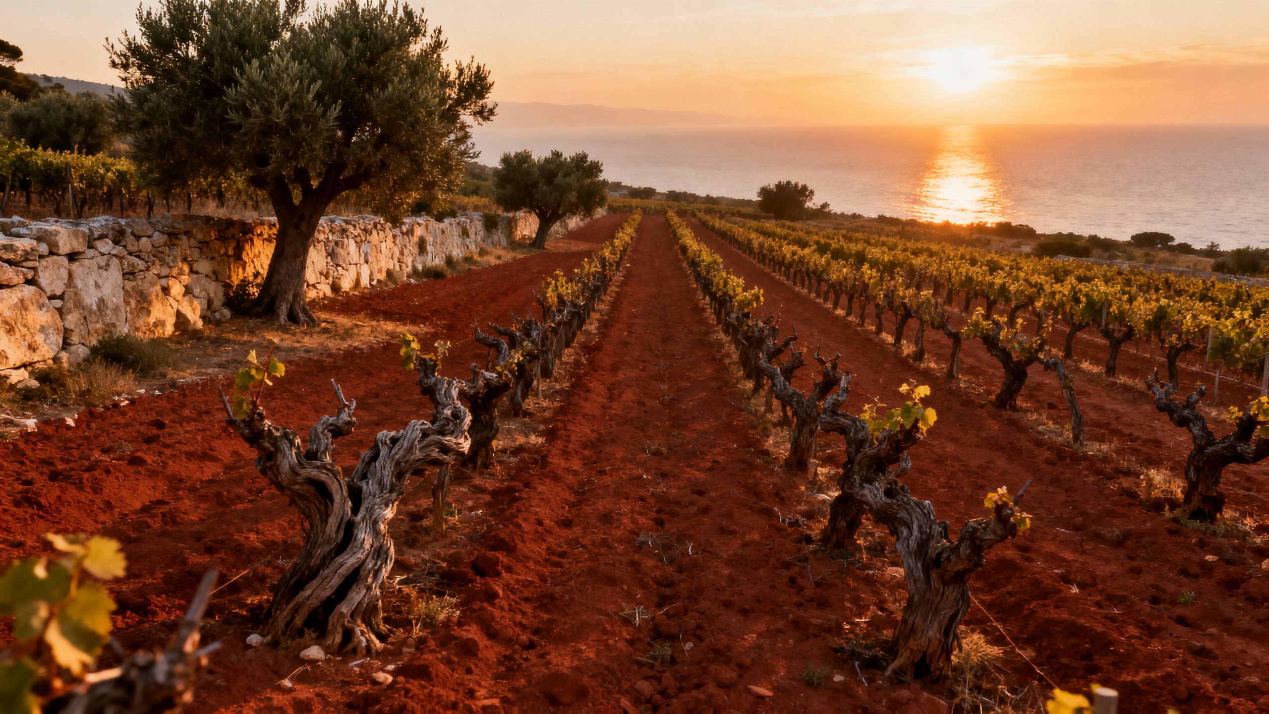 Vignobles Primitivo di Manduria dans le Salento, Pouilles, Italie