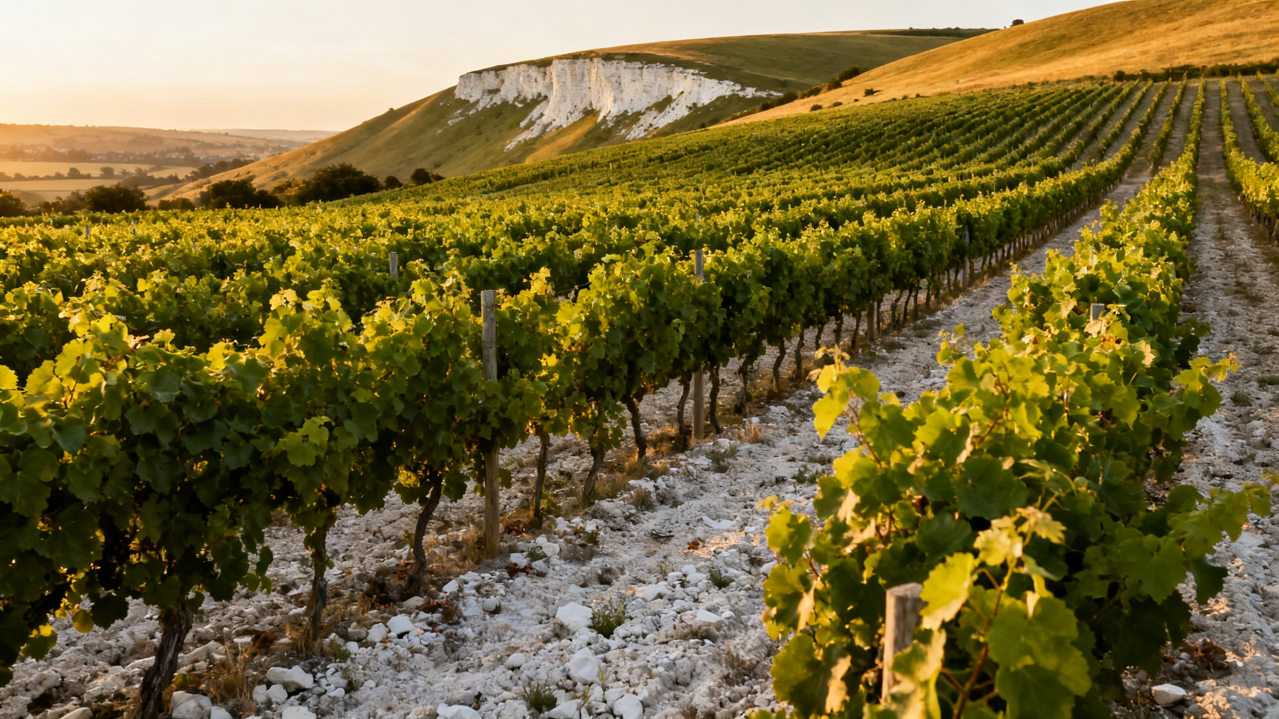 Vignes sur les collines crayeuses du sud de l Angleterre, viticulture anglaise 2026