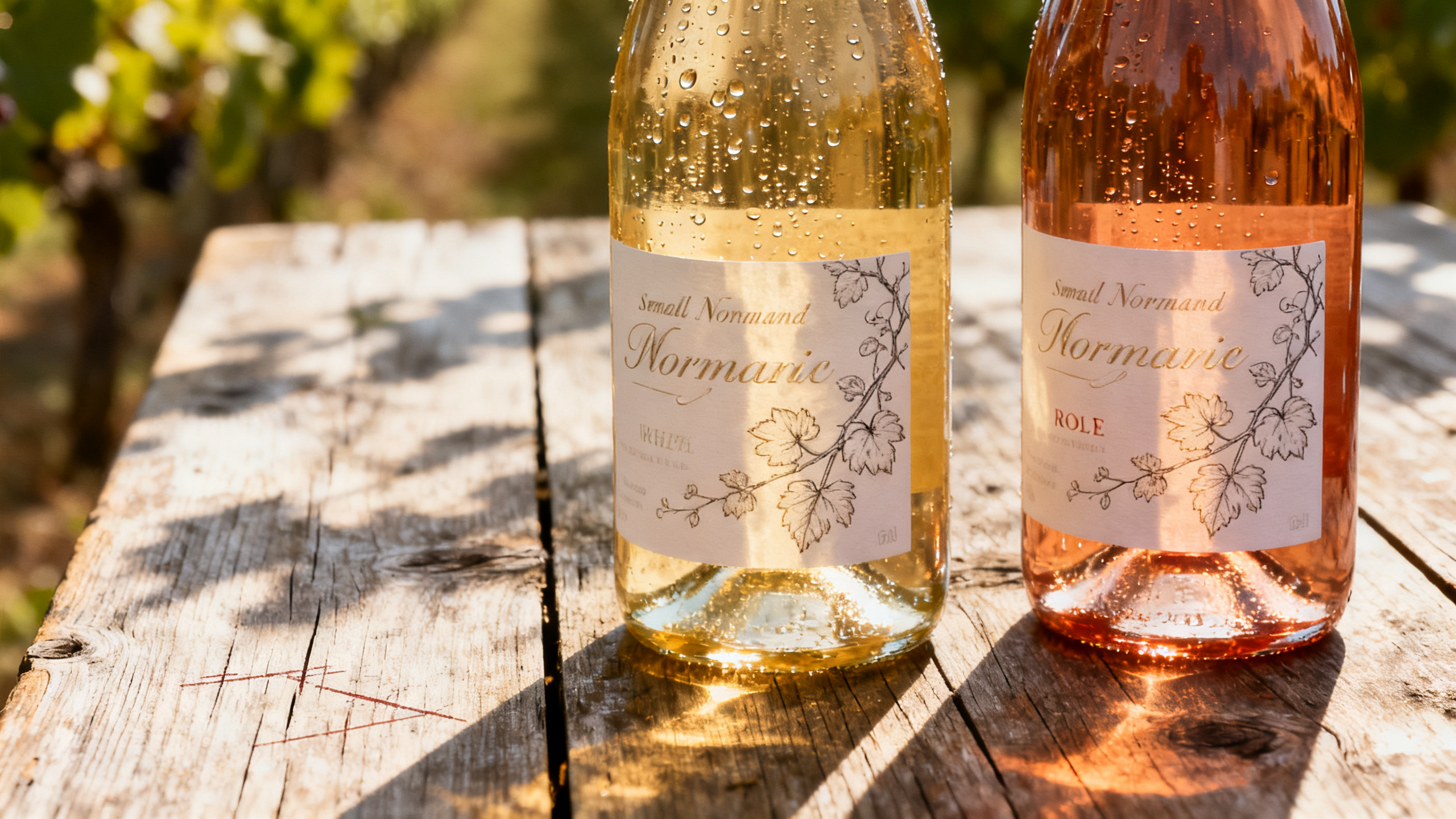 Premières bouteilles de vin blanc et rosé Auturae du Vignoble du Vieux Rouen, Saint-Pierre-du-Vauvray, Eure