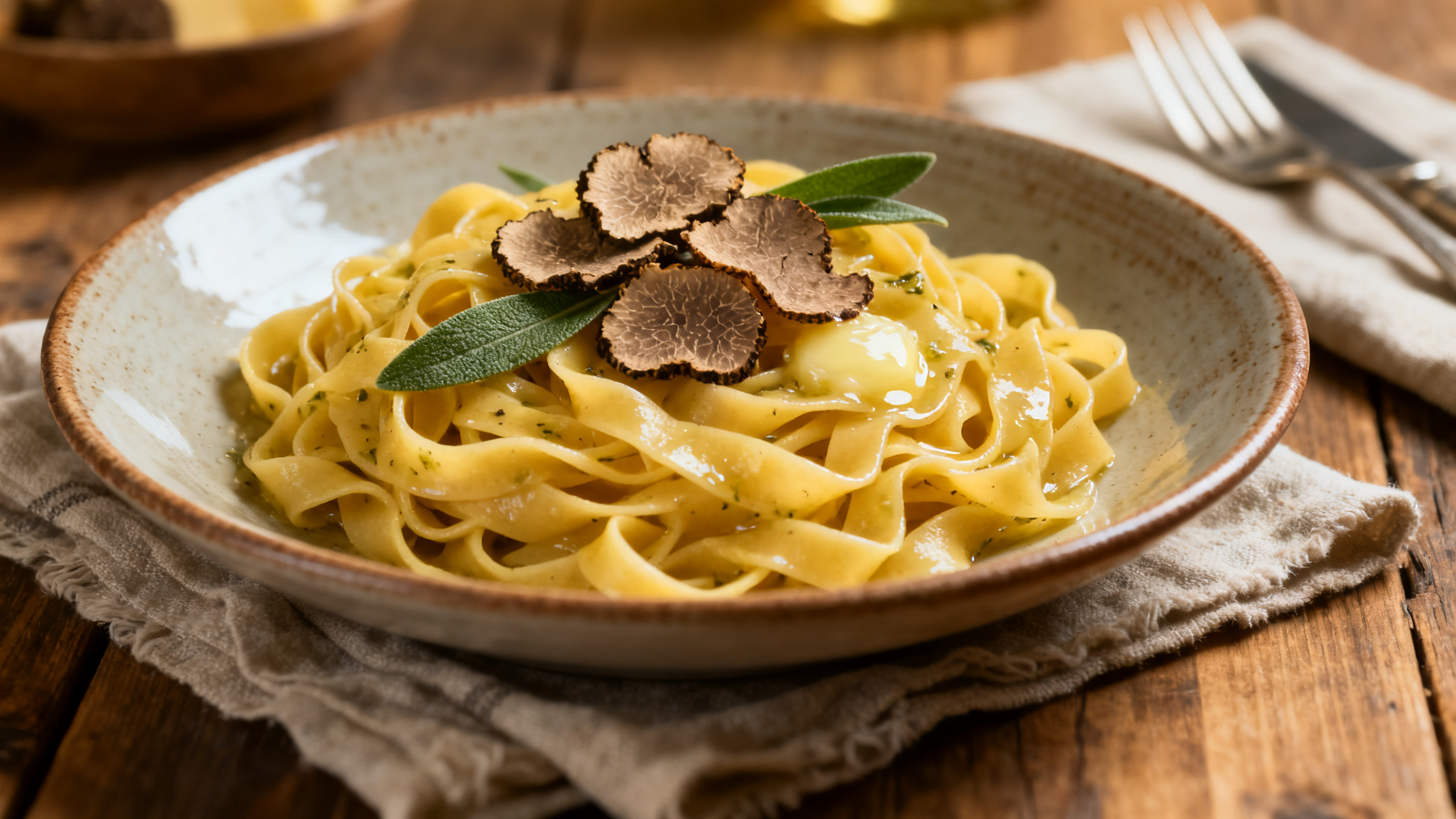Accord pasta tajarin et Dolcetto du Piémont, cuisine italienne authentique