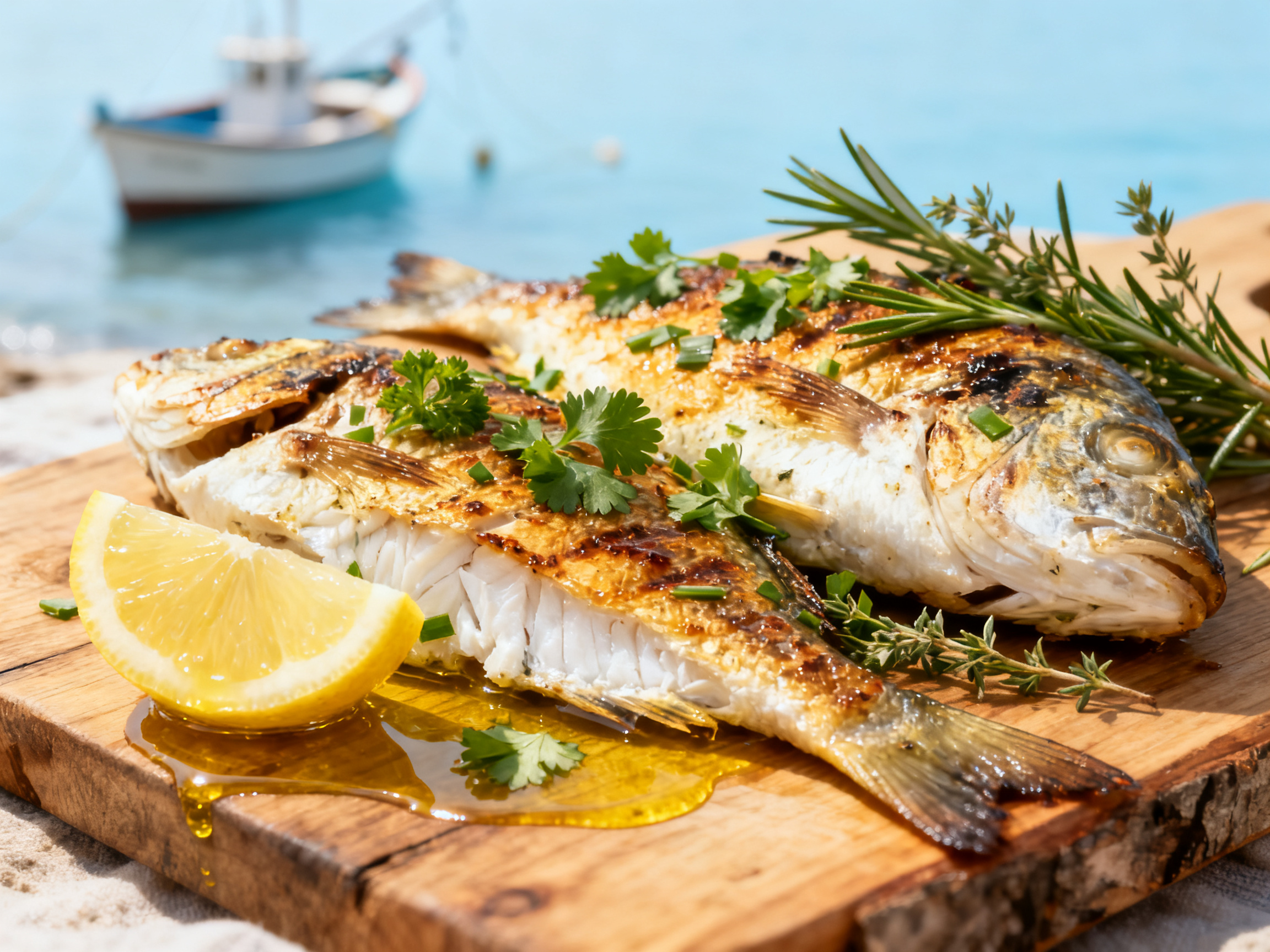 Loup de mer grillé, accord Verdicchio