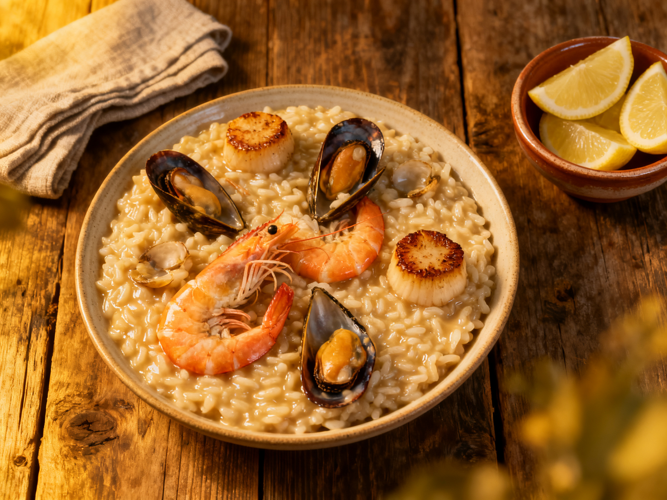Risotto di mare, accord Verdicchio