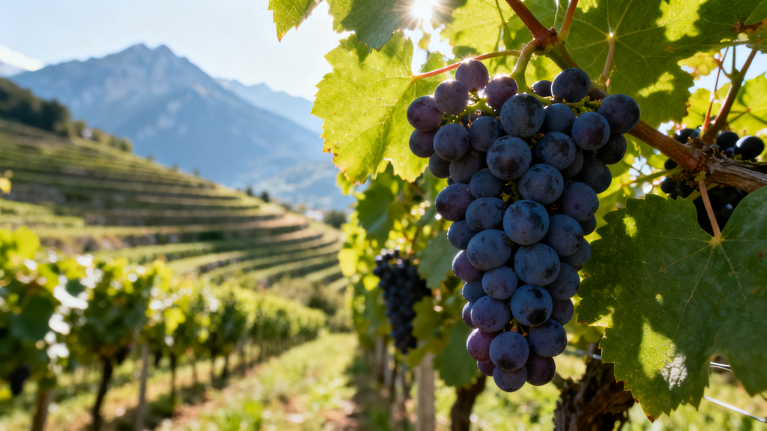 Vignoble de Mondeuse en Savoie — pentes alpines d'Arbin
