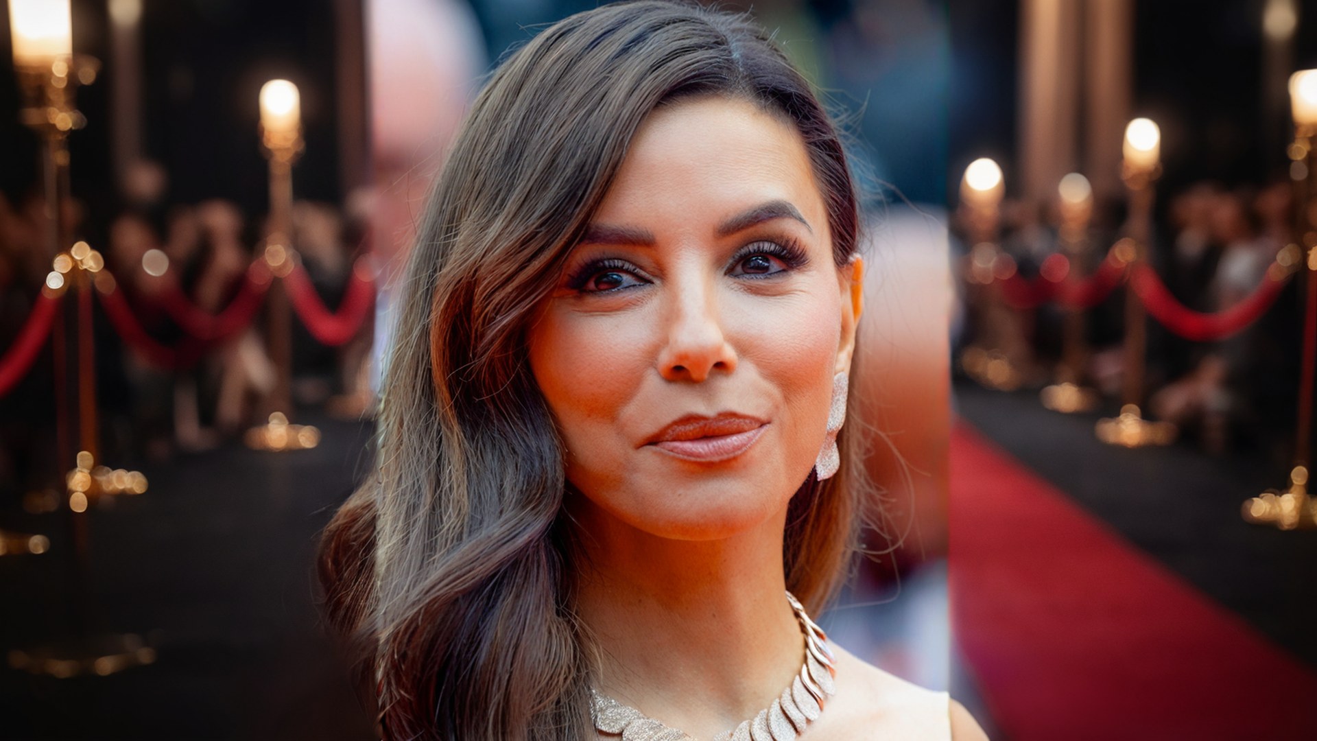 Eva Longoria sur le tapis rouge, ambassadrice de la Bourgogne viticole dans la serie CNN Searching for France