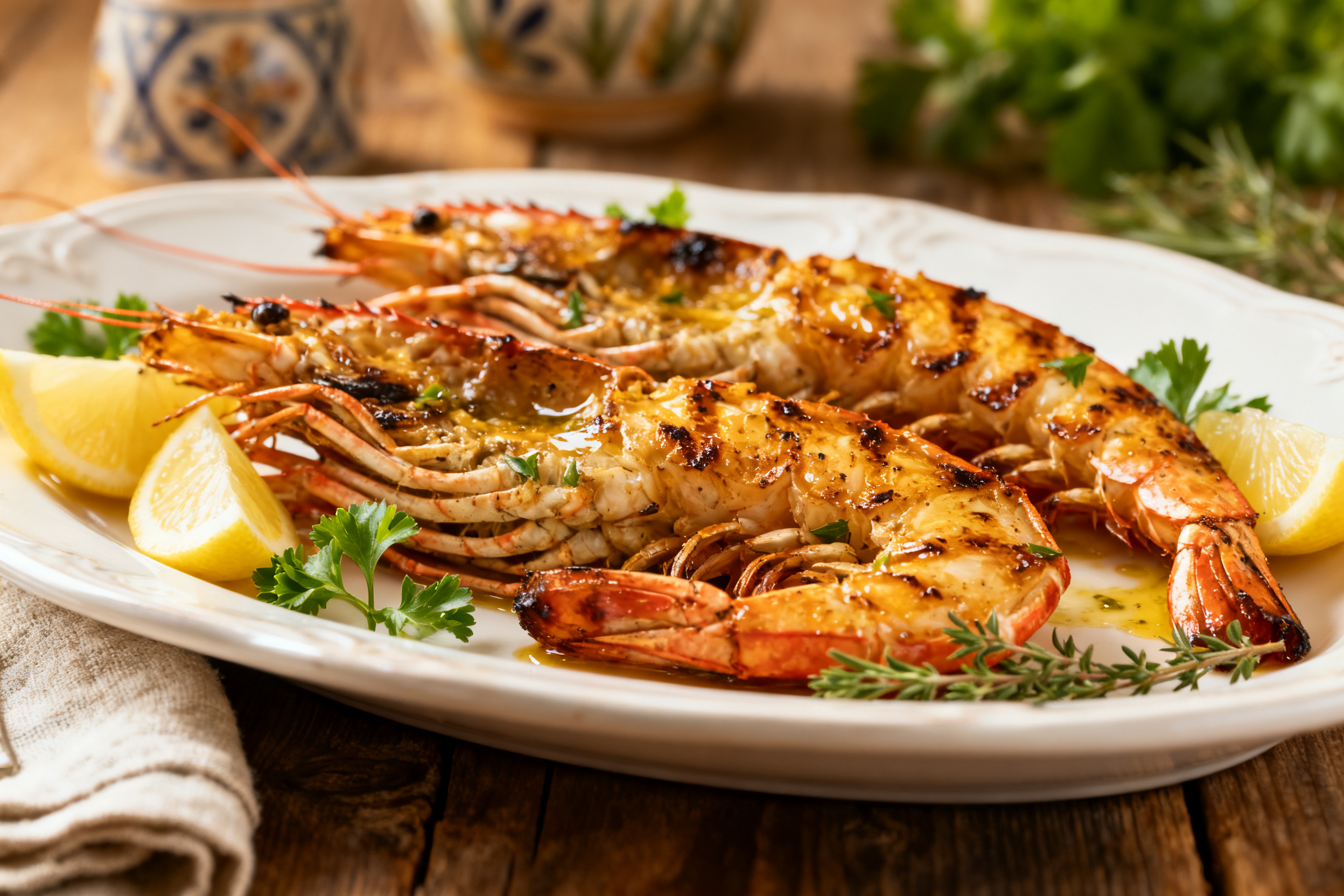 Langoustines grillées accord Fiano