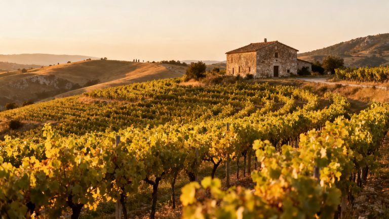 Fiano di Avellino : le blanc campanien mystérieux (guide complet DOCG) Vignoble Fiano di Avellino dans les collines d'Irpinia, Campanie, Italie