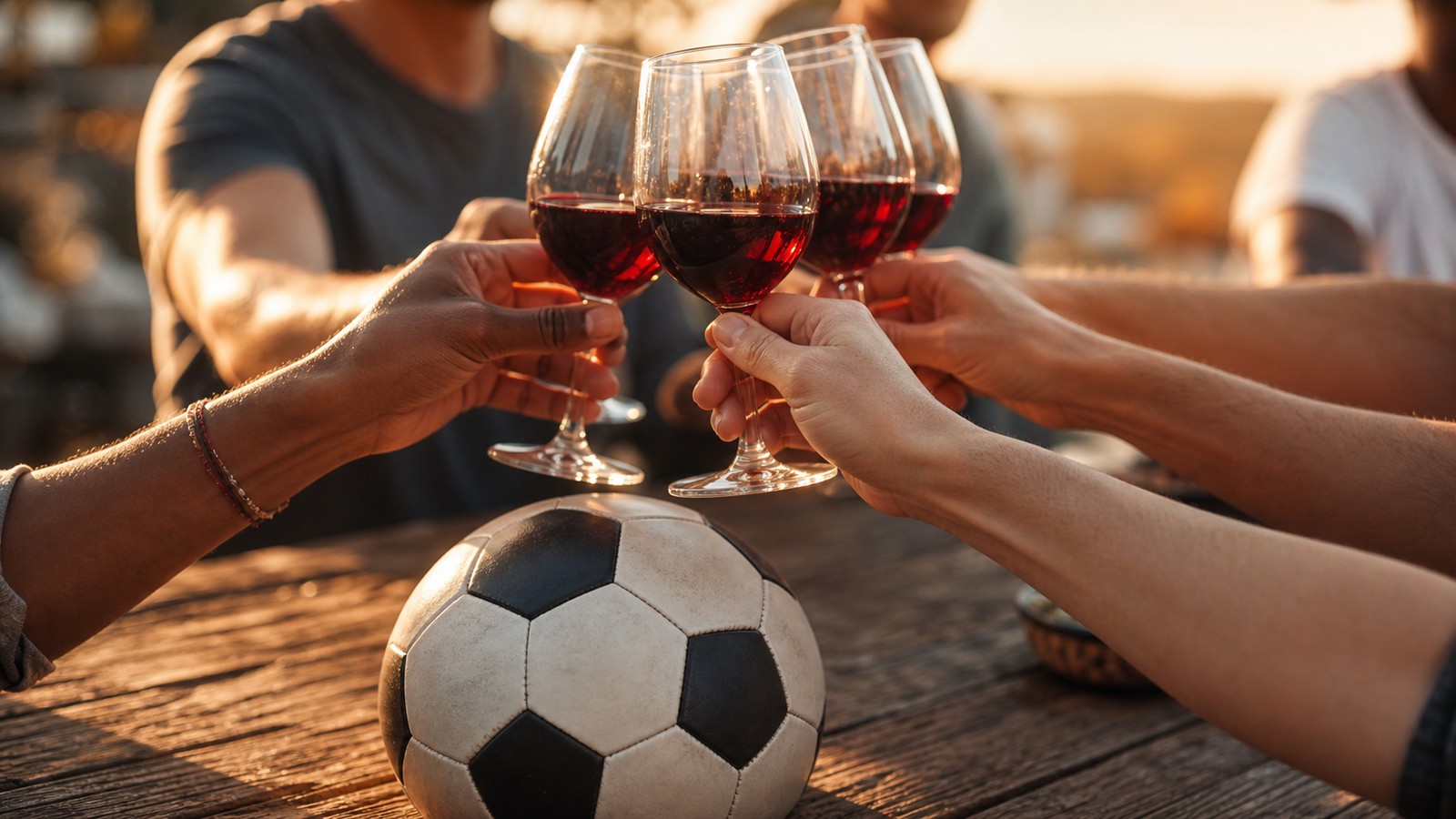 Trinquer au vin pour la Coupe du Monde 2026, ambiance conviviale entre amis