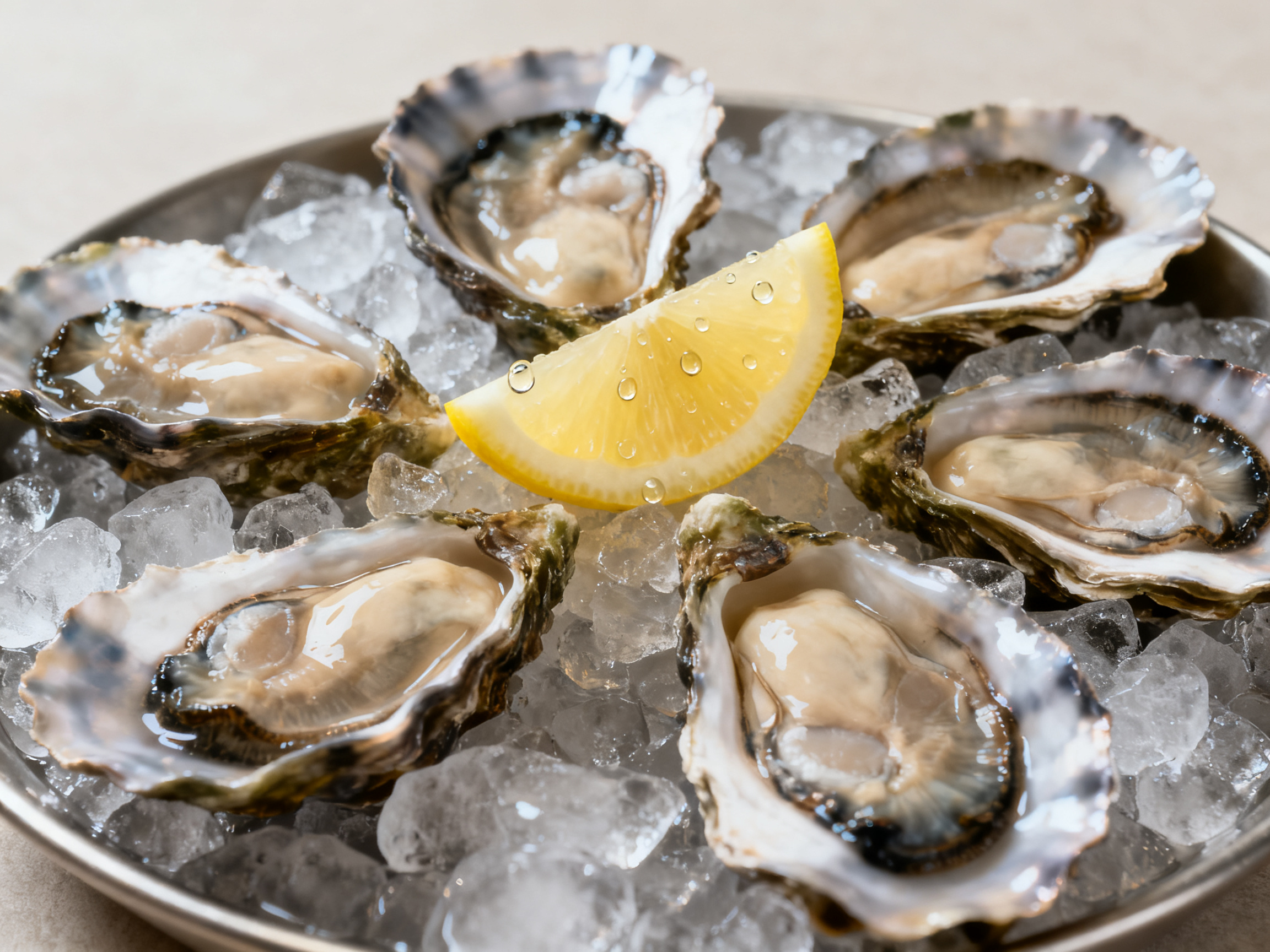 Plateau d'huîtres et citron — accord avec Ugni Blanc Charentais