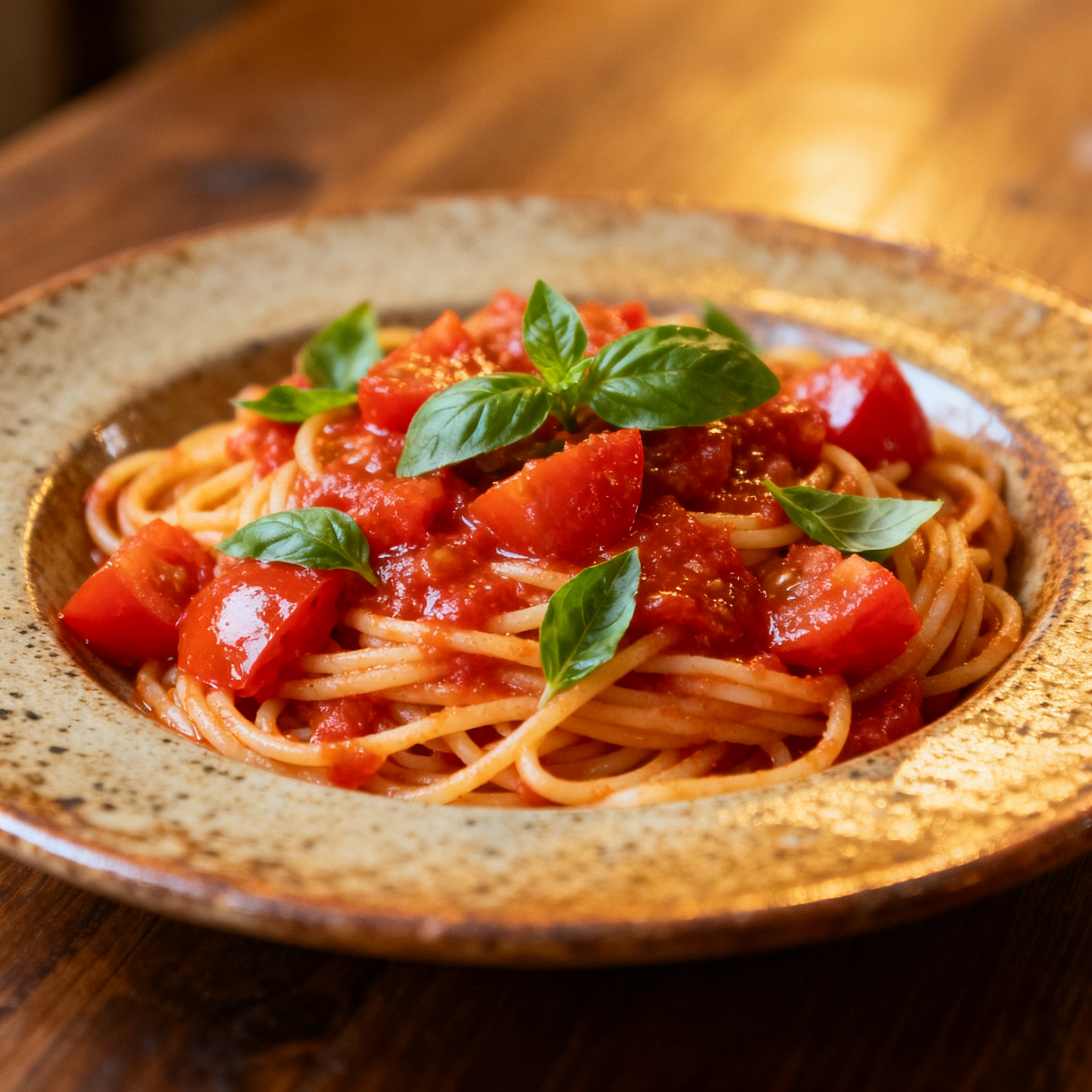 Pasta al pomodoro fresco siciliano, accord Frappato