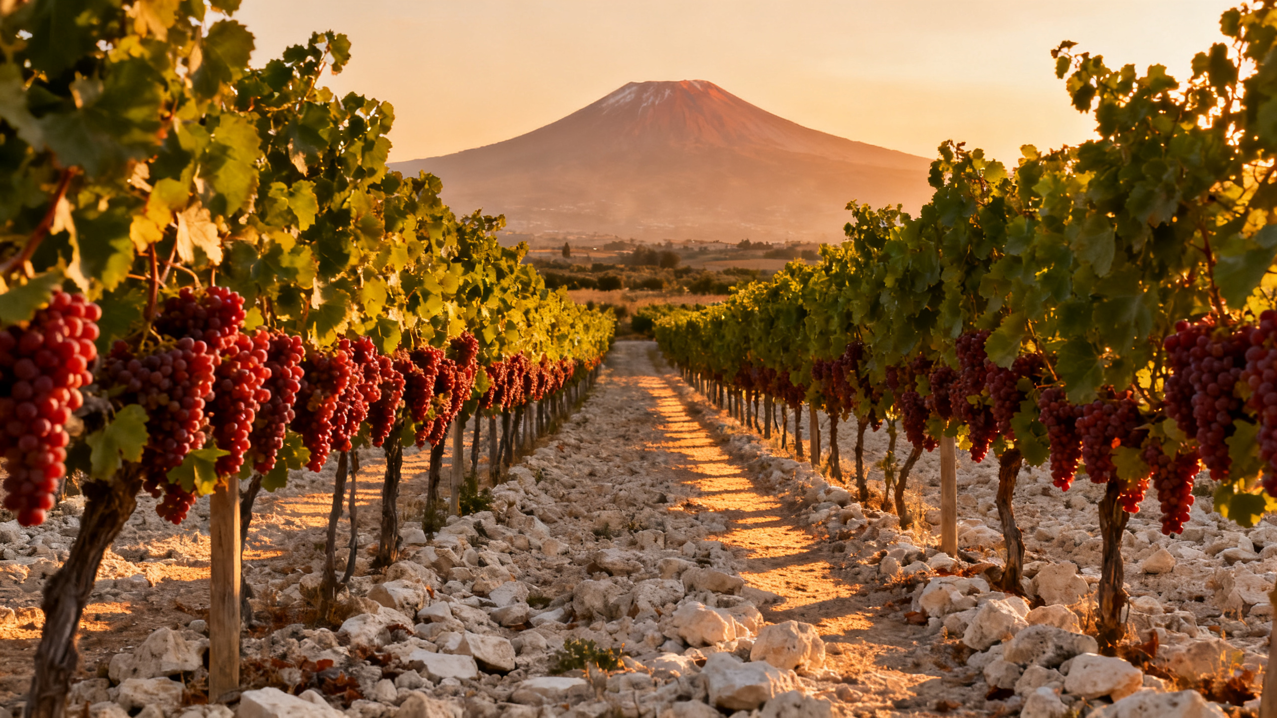 Vignoble sicilien autour de Vittoria, terroir calcaire du Frappato et Cerasuolo di Vittoria DOCG