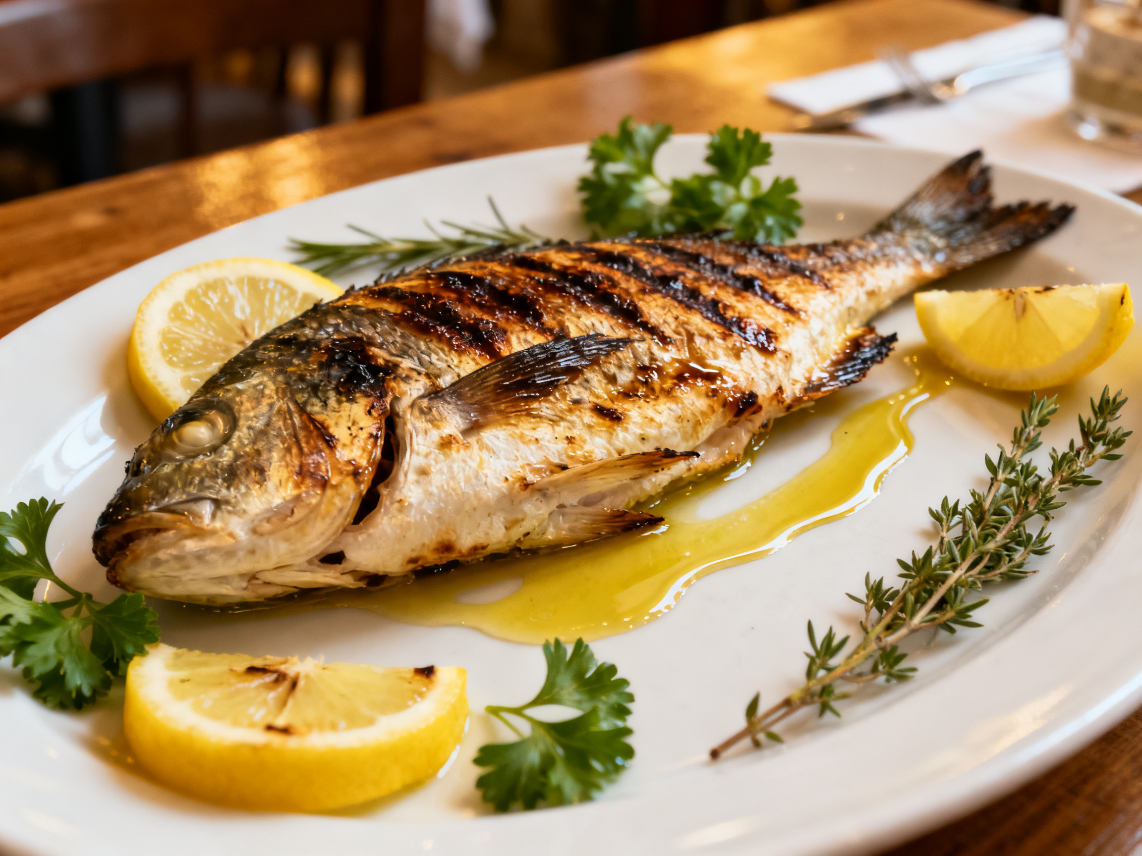 Branzino grillé citron Soave Garganega