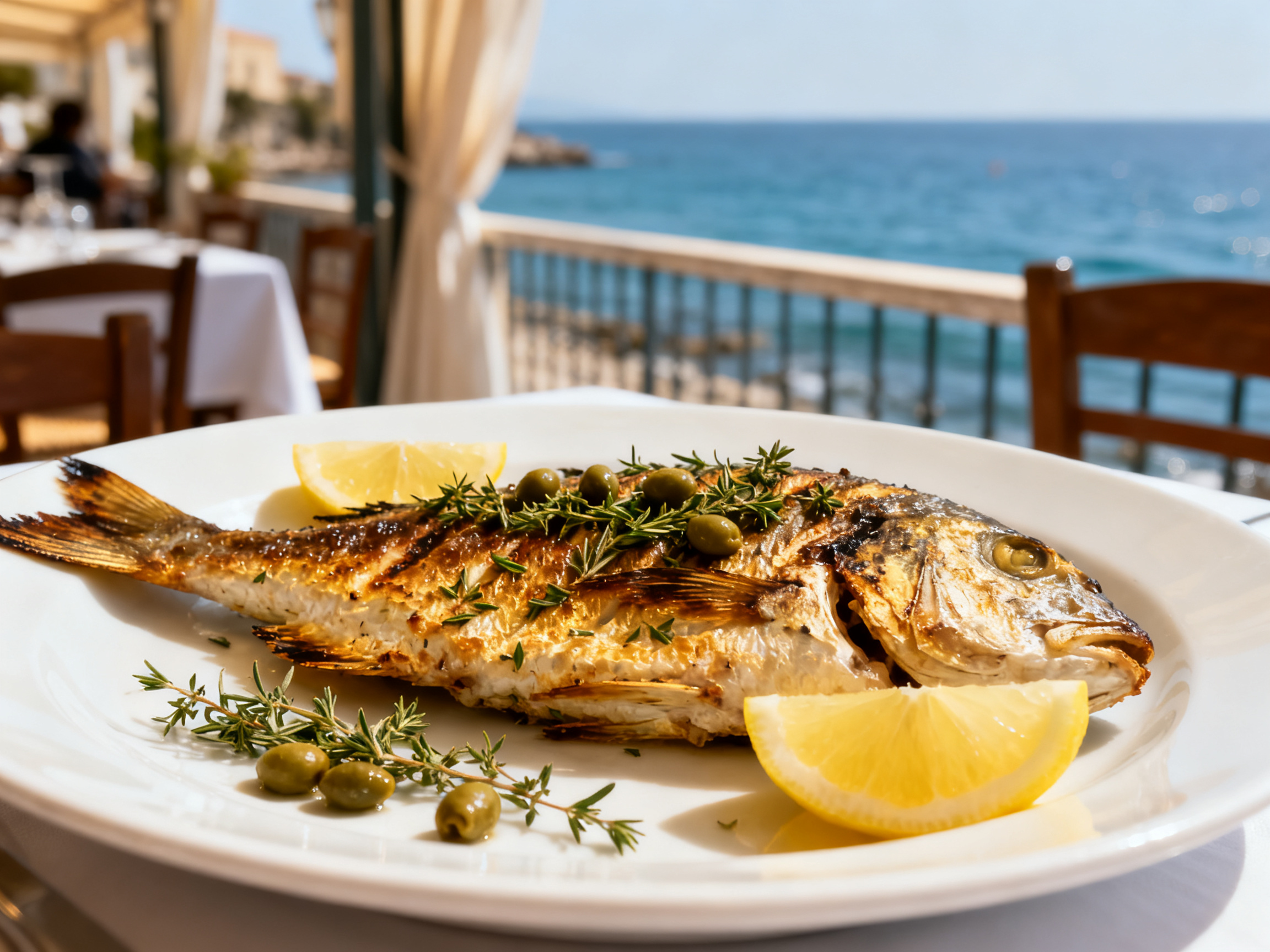 Daurade grillée aux herbes de Sicile, accord avec Grillo