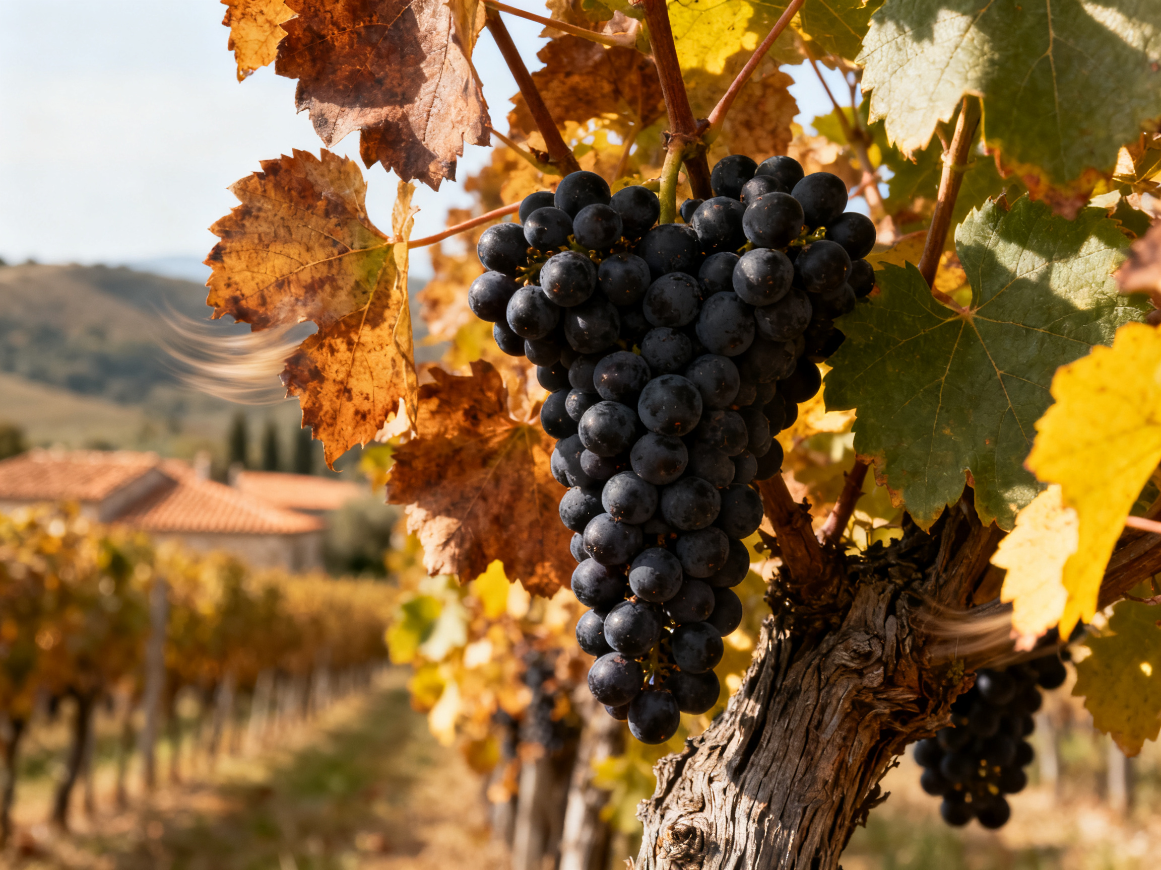 Cépage Sagrantino d'Ombrie, rouge tannique similaire au Lagrein