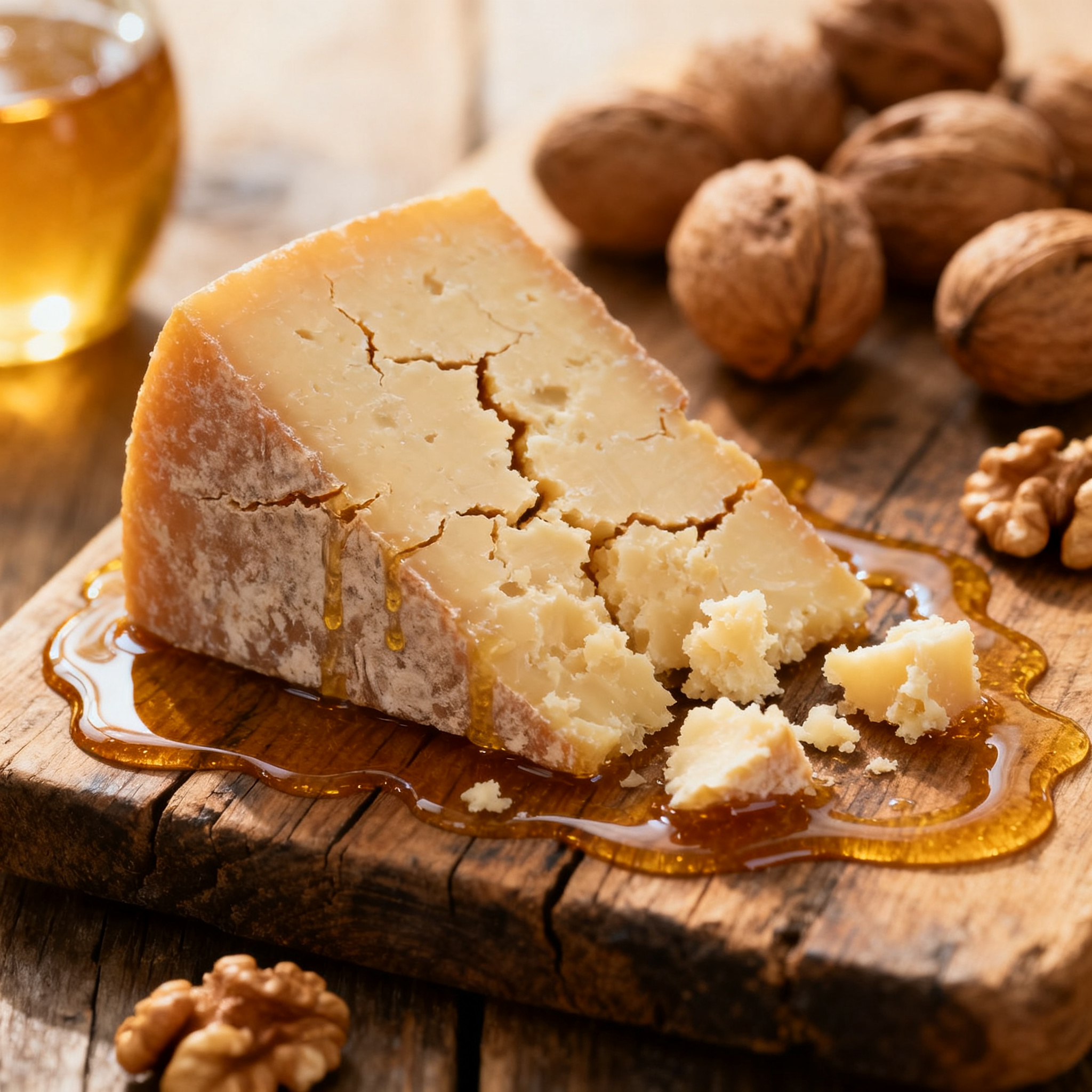 Fromage pecorino sicilien affiné avec miel et noix