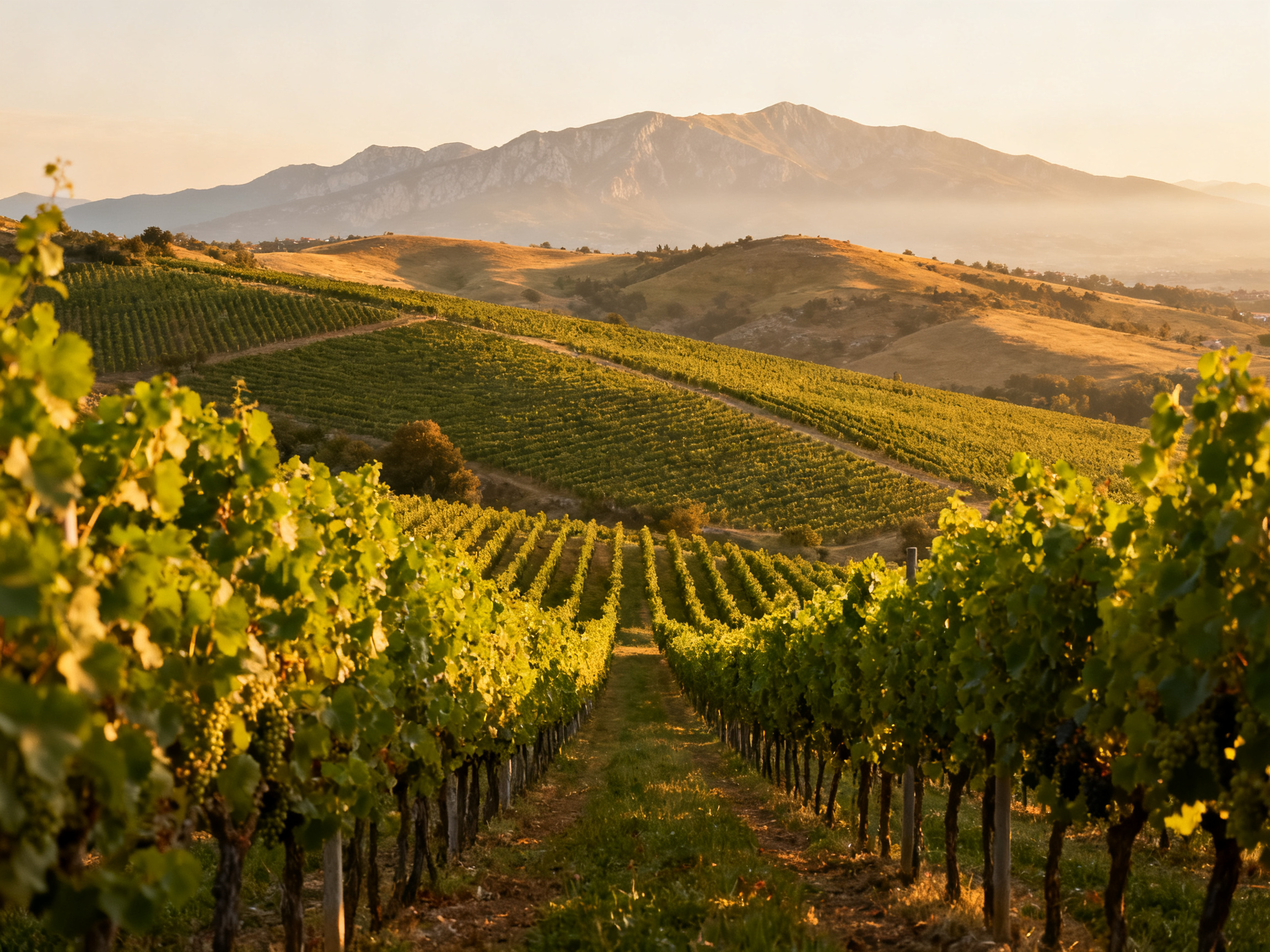 Vignoble de Fiano di Avellino en Campanie, blanc italien DOCG