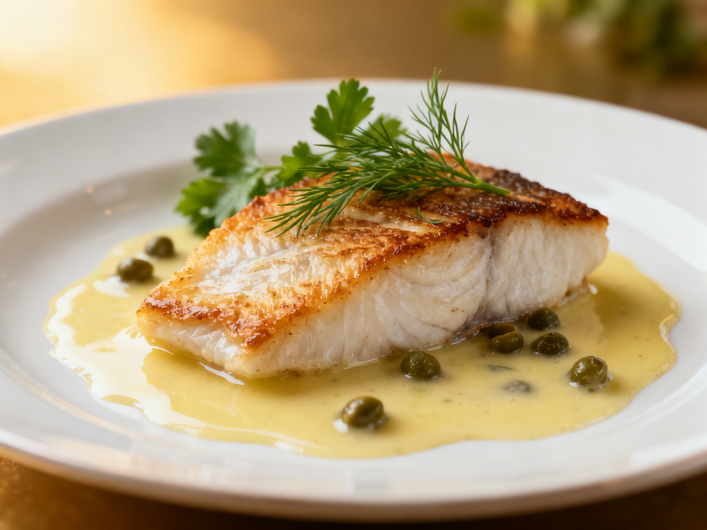 Poisson blanc en sauce beurre blanc