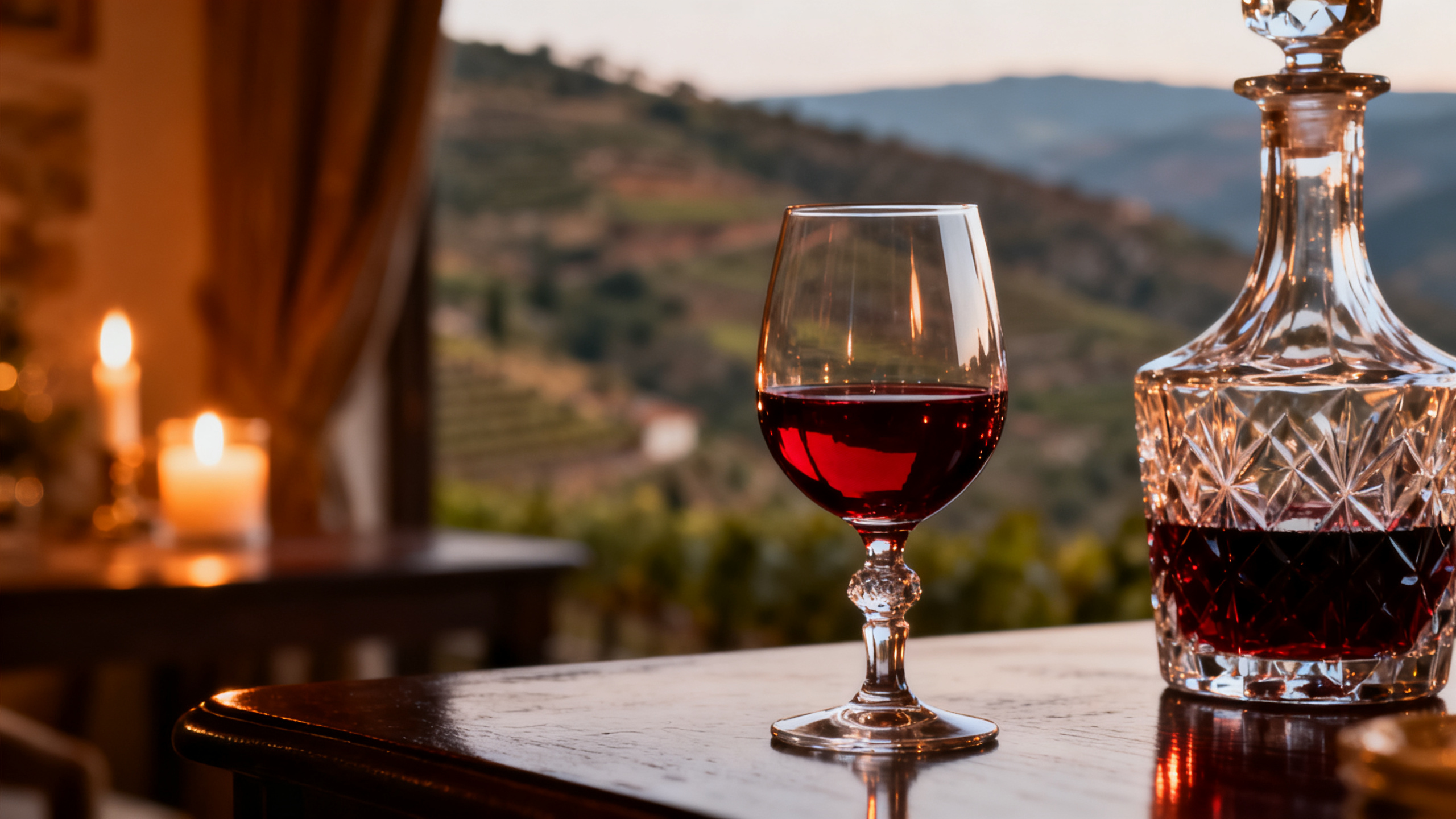 Verre de Vintage Port dans la vallée du Douro
