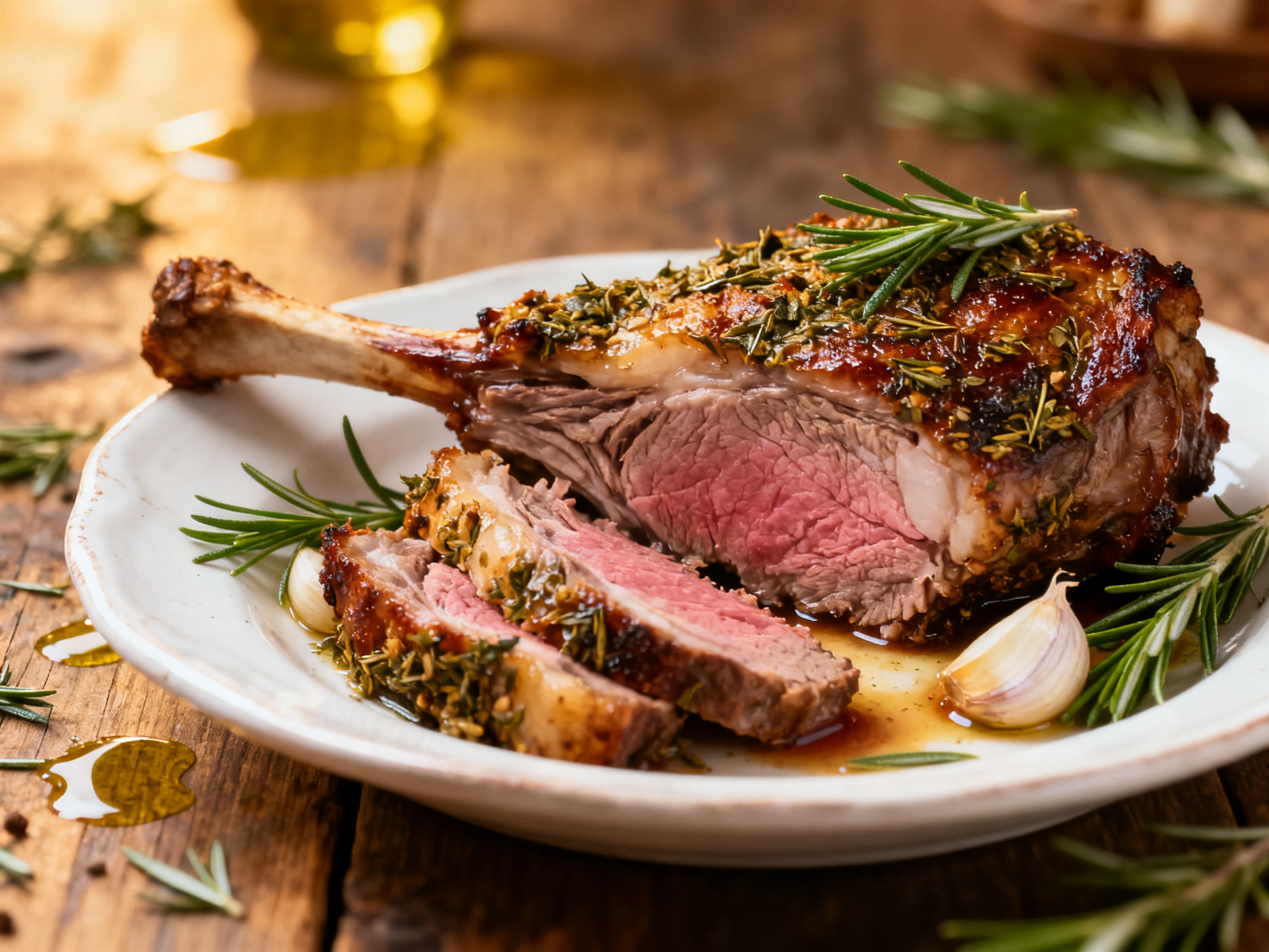 Agneau rôti herbes de Provence accord Monastrell