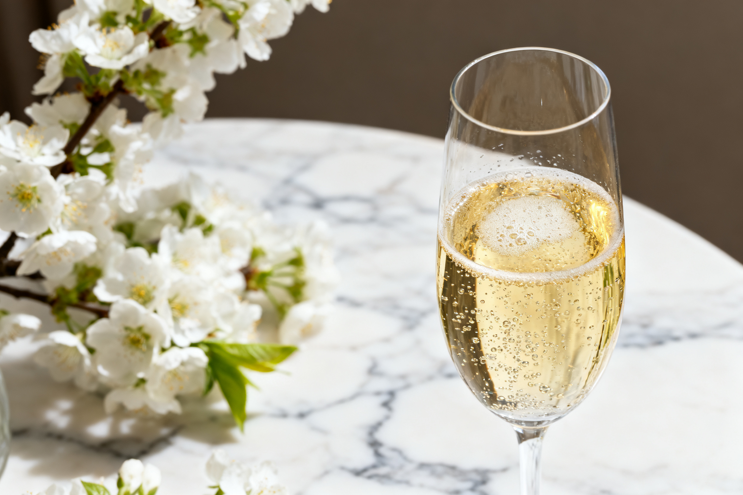 Verre de Prosecco aux bulles fines - cépage Glera