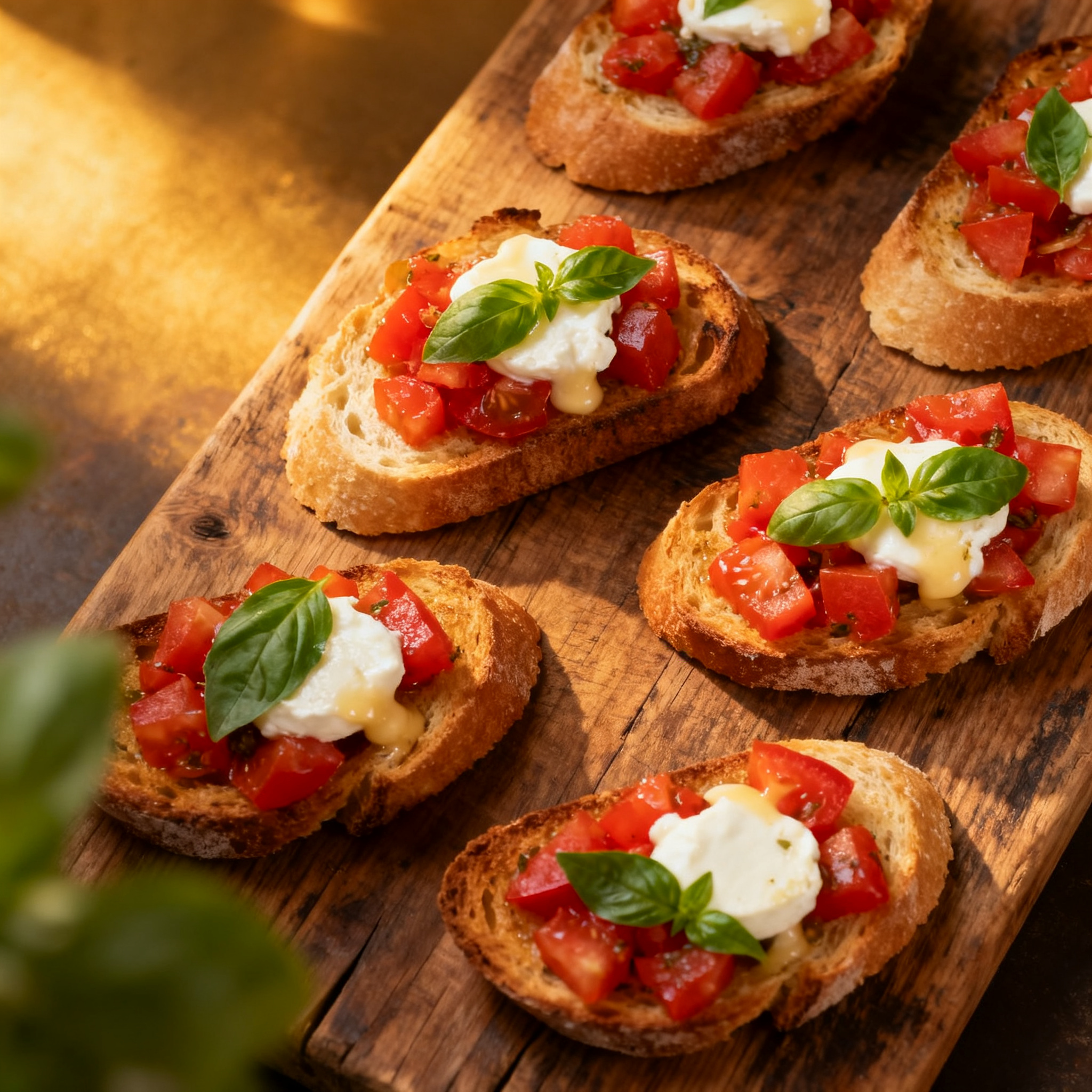 Bruschetta tomate basilic accord Prosecco Glera