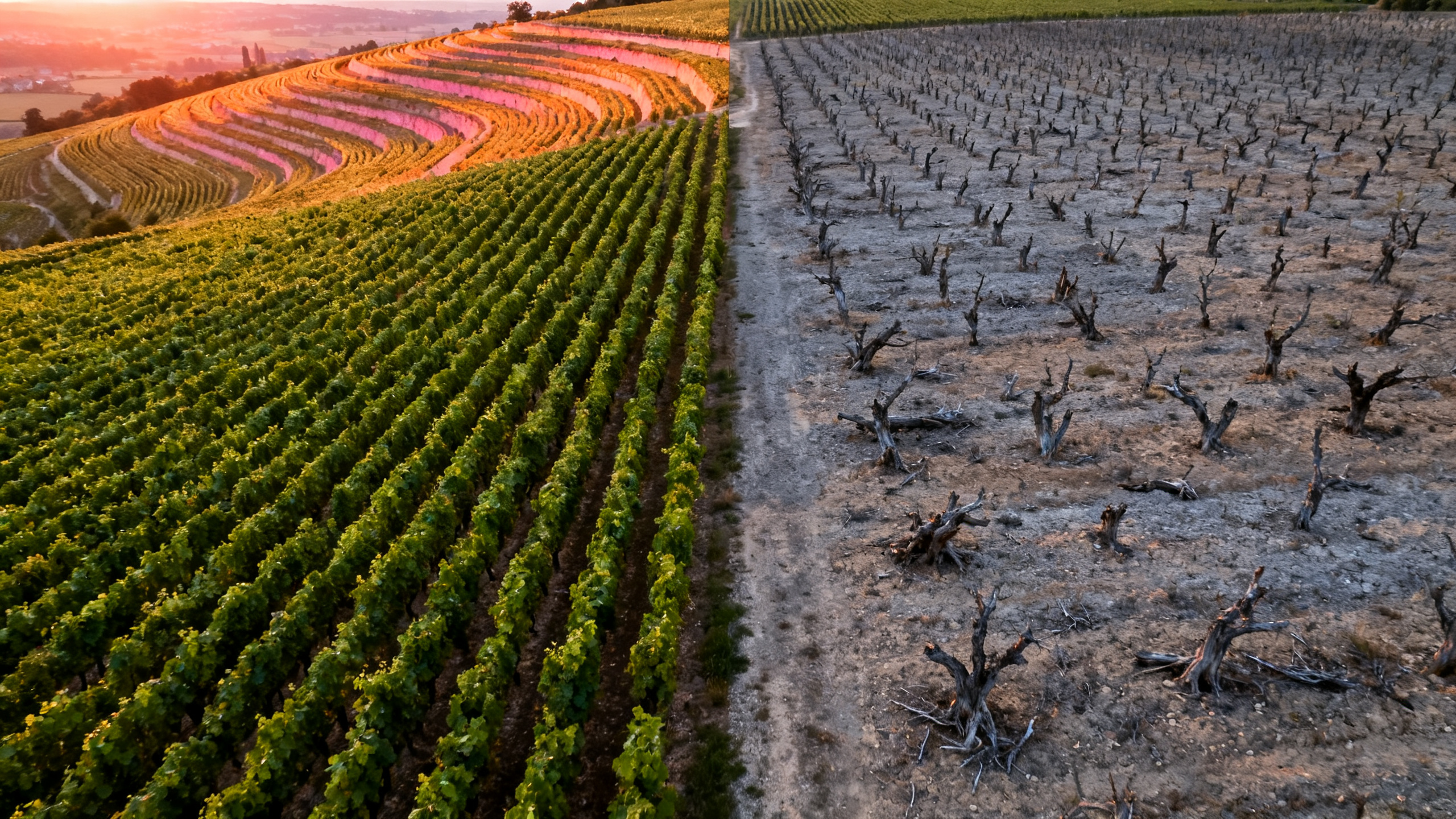 Vignoble de Bourgogne aux parcelles dorées vs vignoble bordelais en crise, fracture des prix 2025
