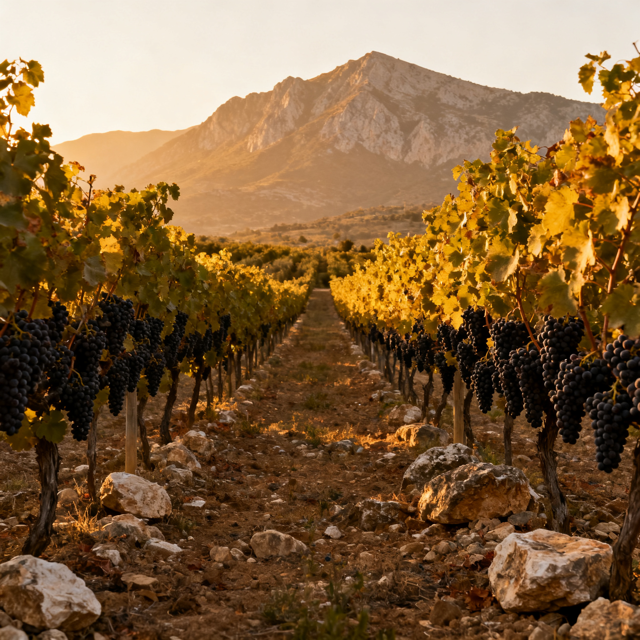 Vignoble Xinomavro Macédoine Grèce paysage montagneux
