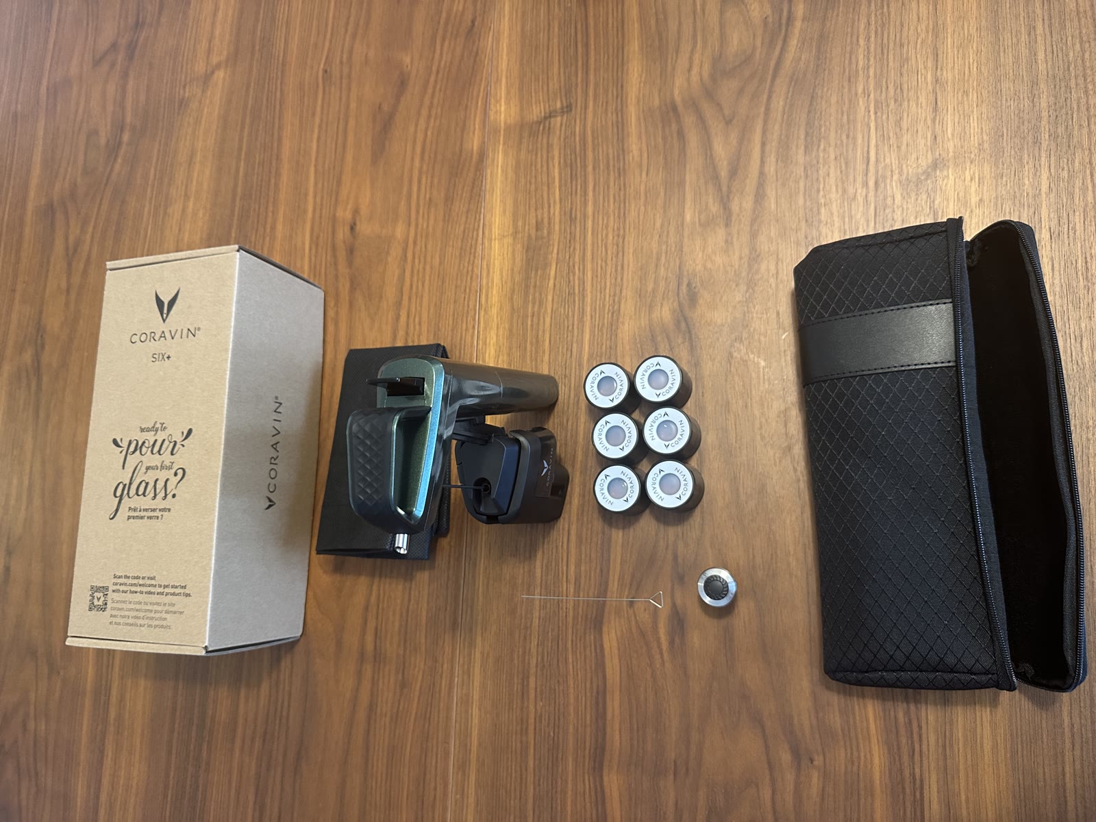 Kit Coravin Six+ avec sa housse de transport zippée