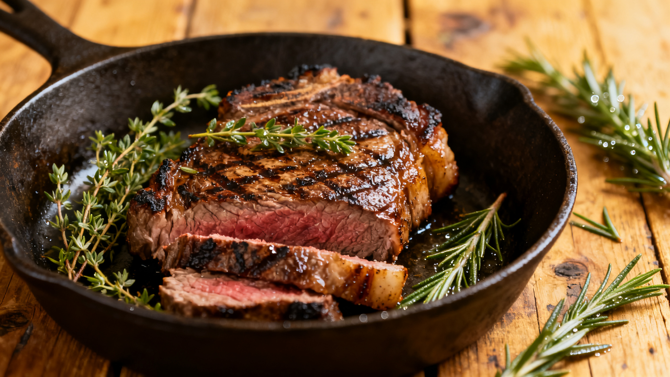 Bœuf grillé côte de bœuf, accord avec vin rouge puissant Alicante Bouschet