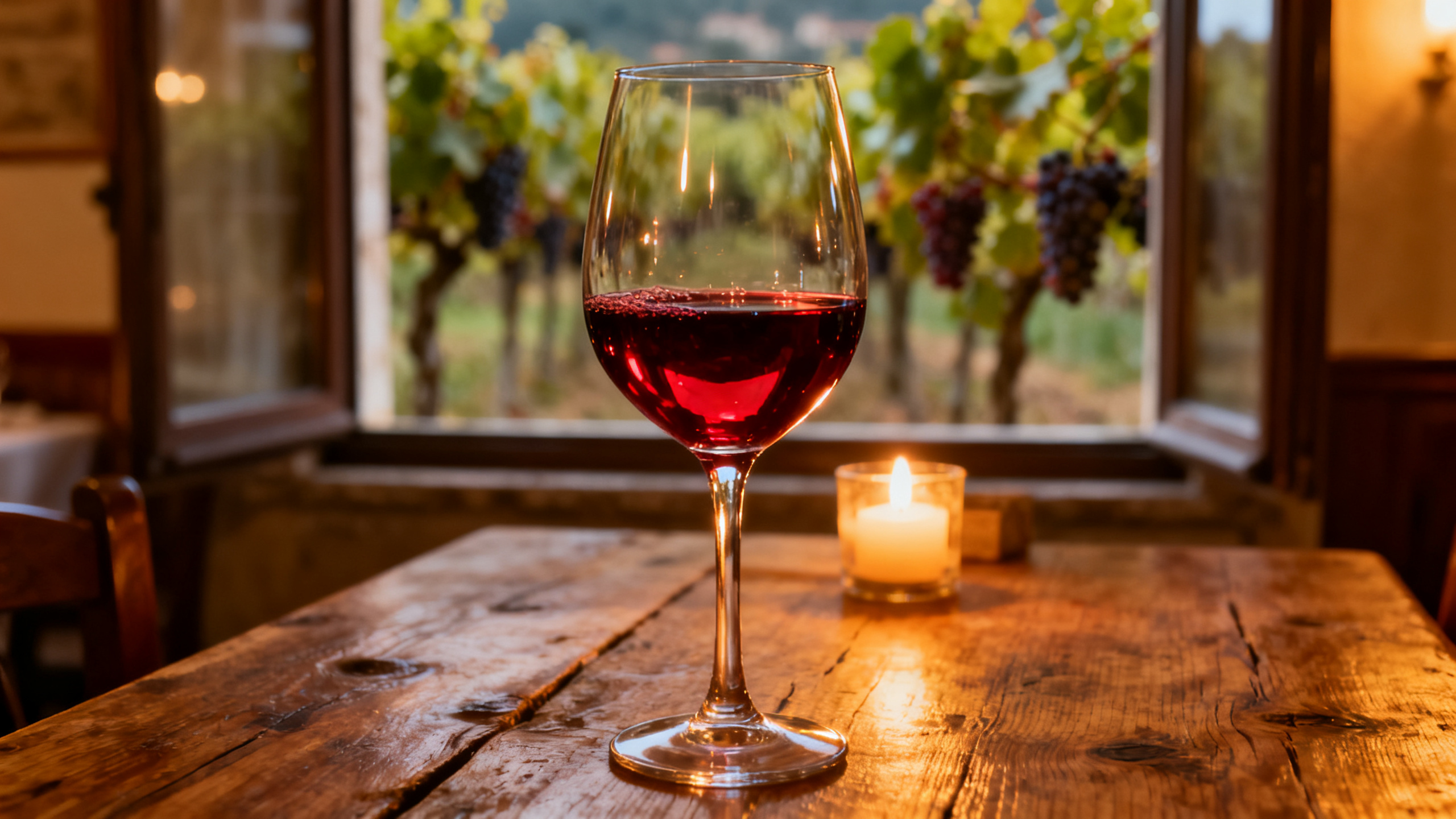 Verre de Valpolicella rouge issu des cépages Rondinella et Corvina