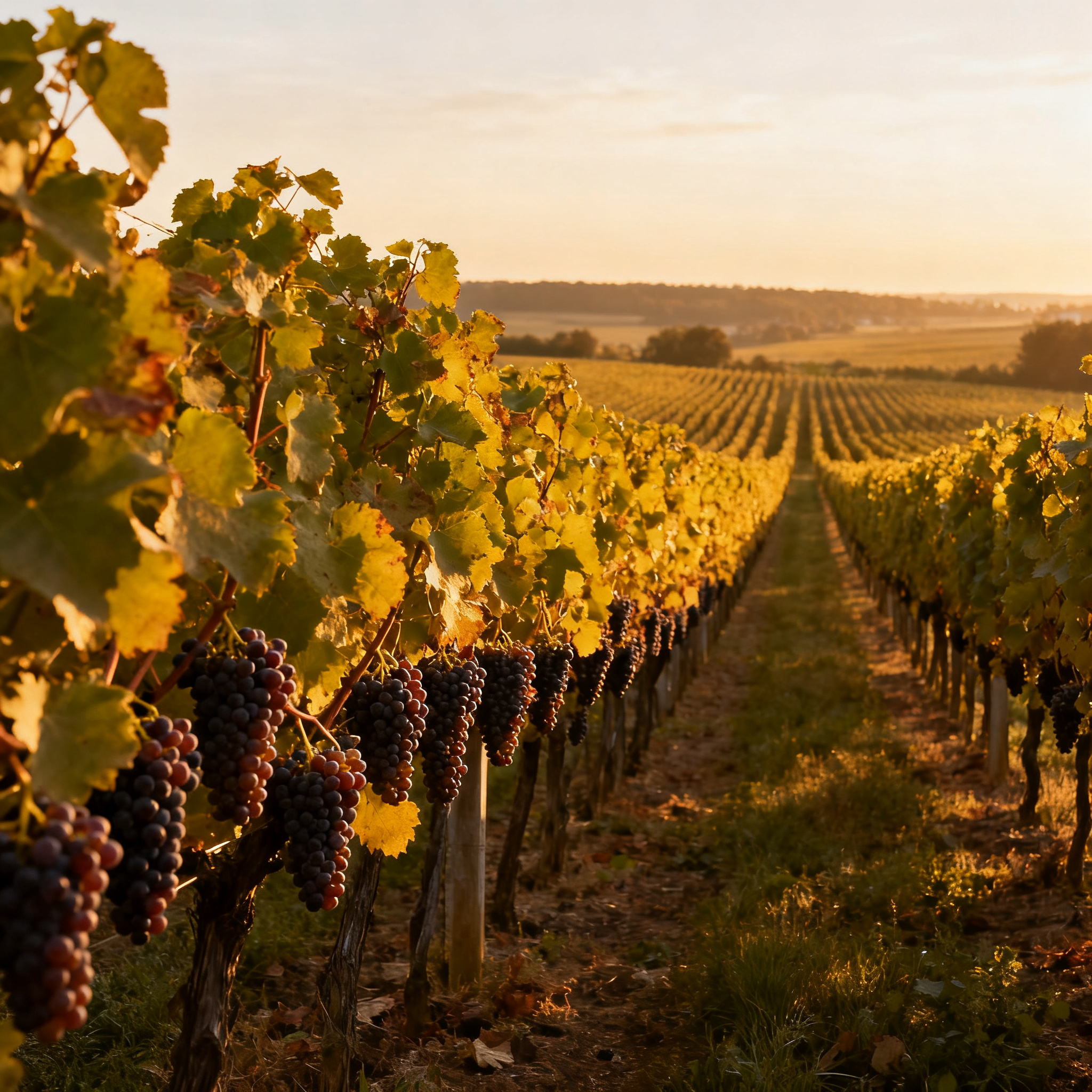 Vignoble champenois en période de vendanges précoces 2026, ban CIVC 21 août, Montagne de Reims