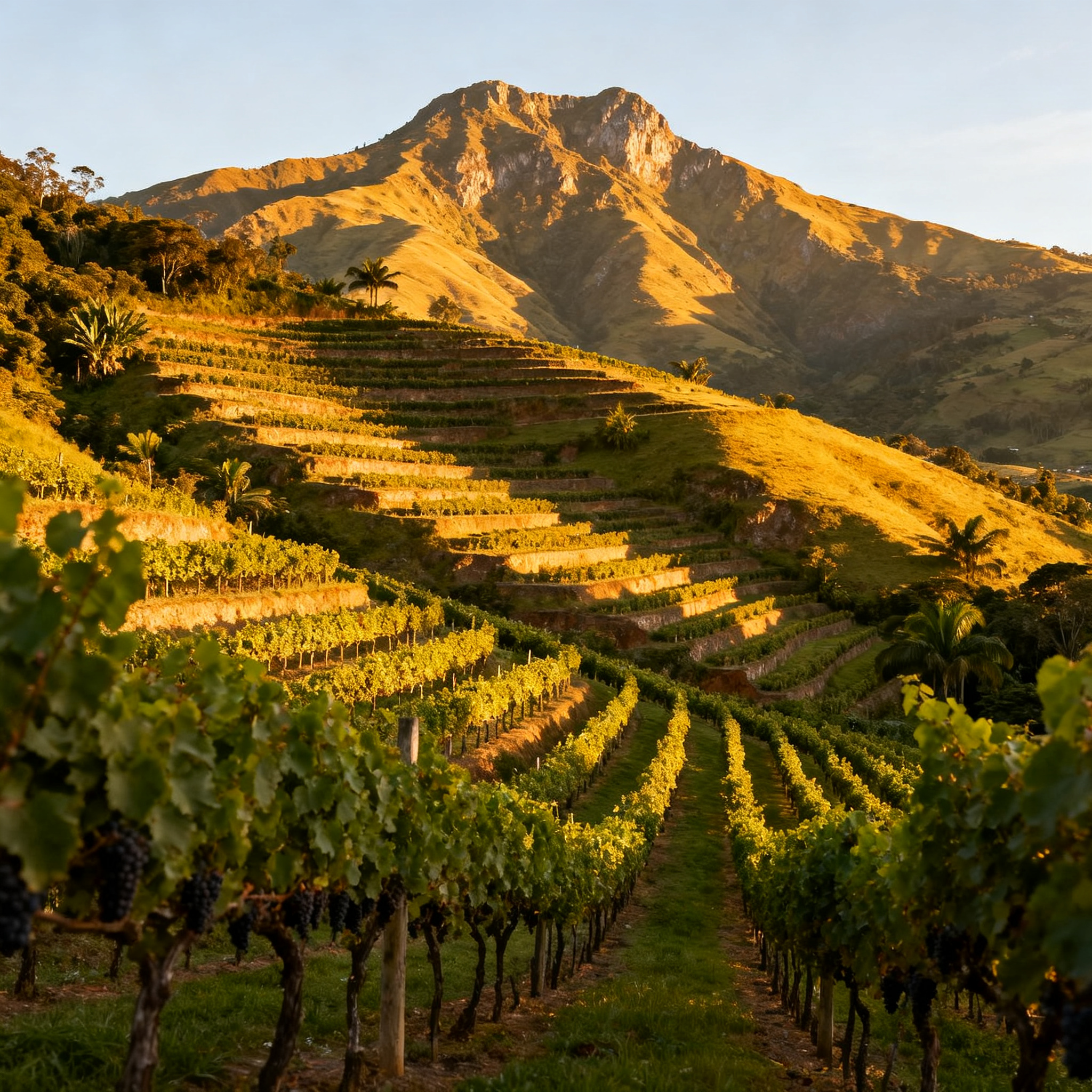Vignoble dans les Andes colombiennes, région Boyacá altitude 2600m