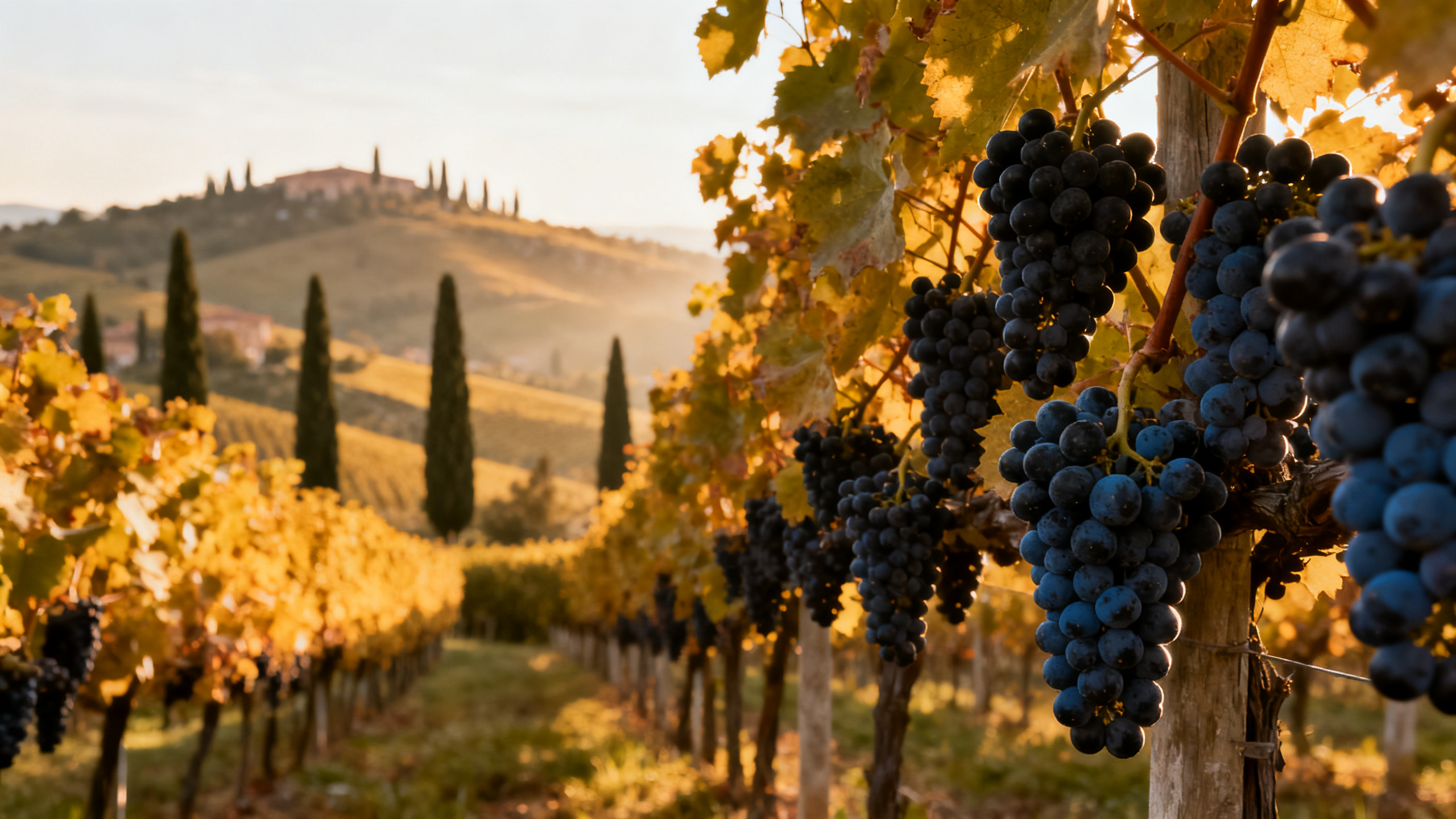 Grappes de Rondinella dans le vignoble de Valpolicella, Vénétie, Italie